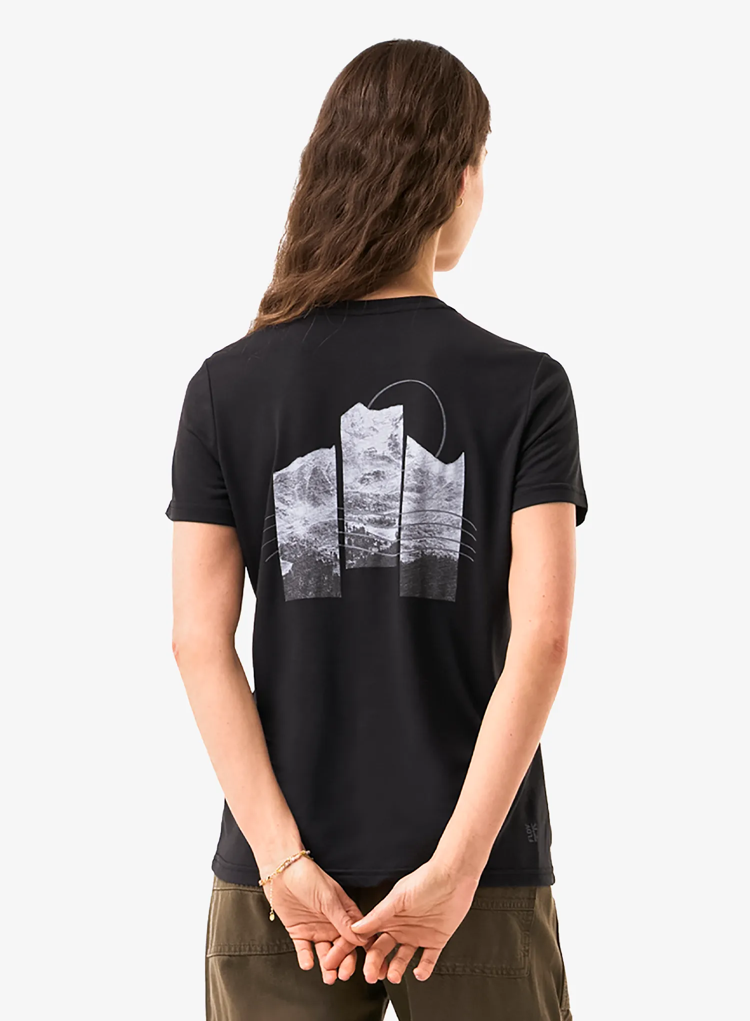 Футболка з принтом жіноча Flov Manresa - black/light grey