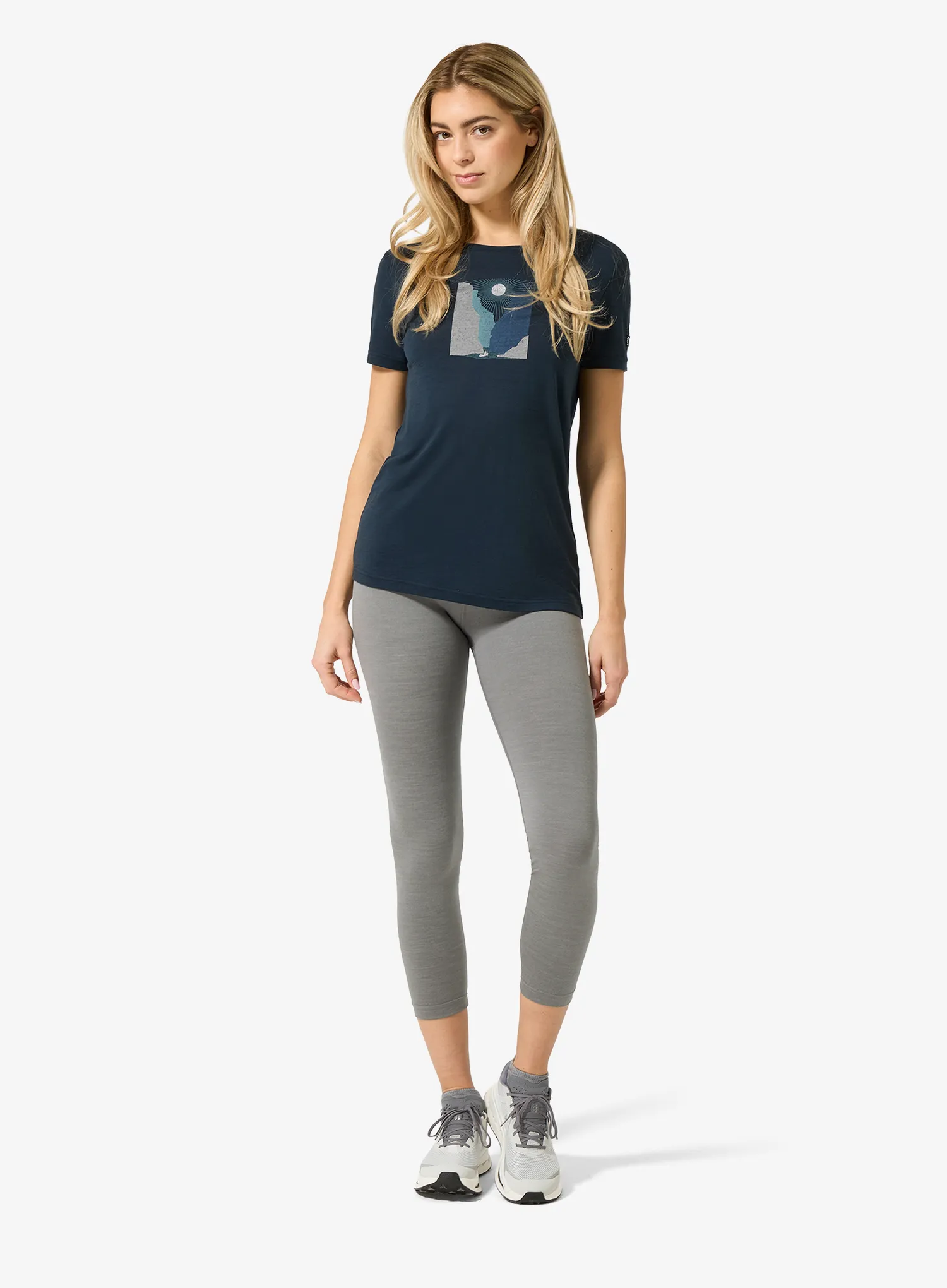 Футболка з принтом жіноча Super.natural Rio Grande Tee - blueberry/various