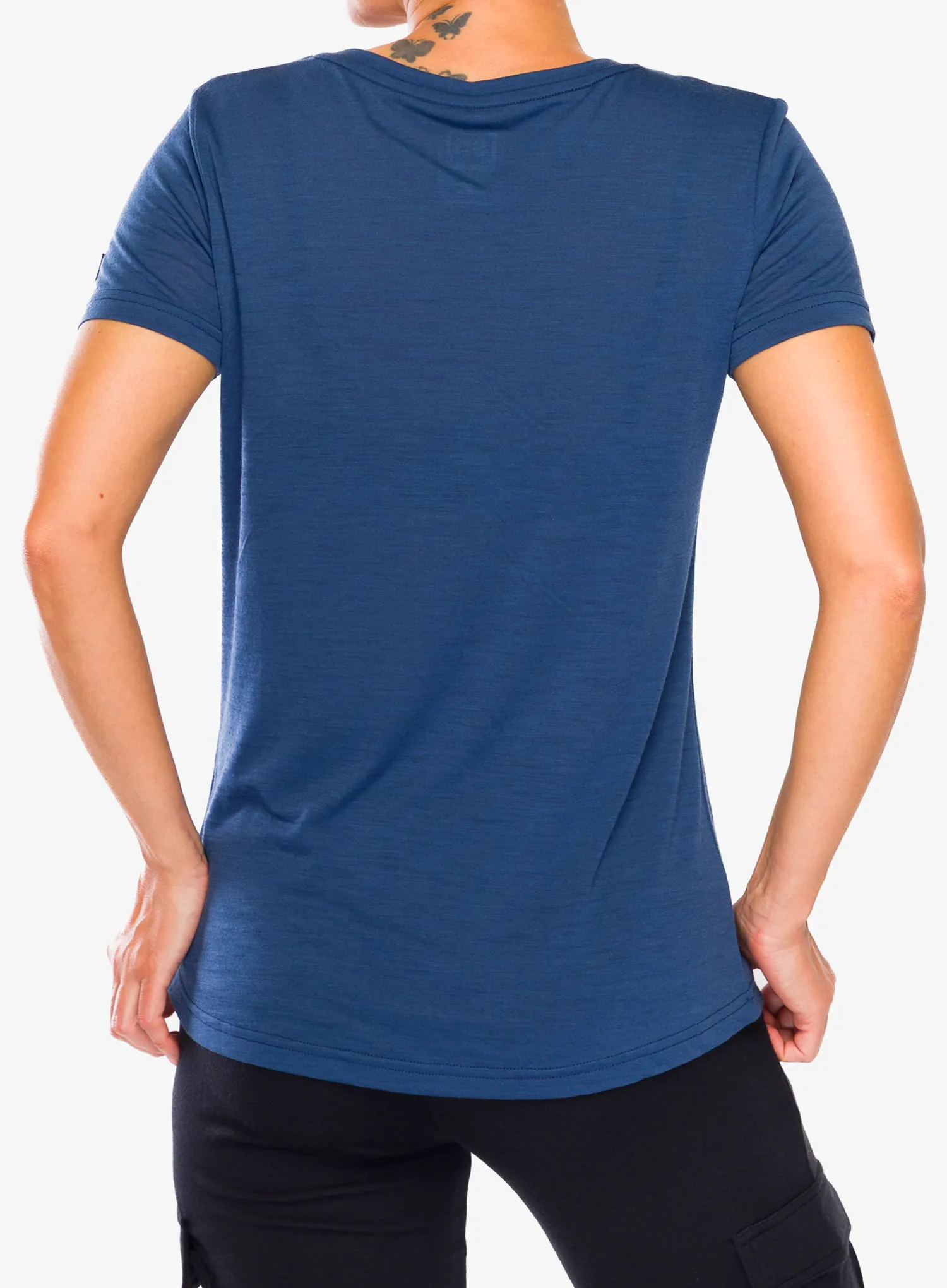 Футболка з принтом жіноча Super.natural Tri Tee - ocean blue/feather grey