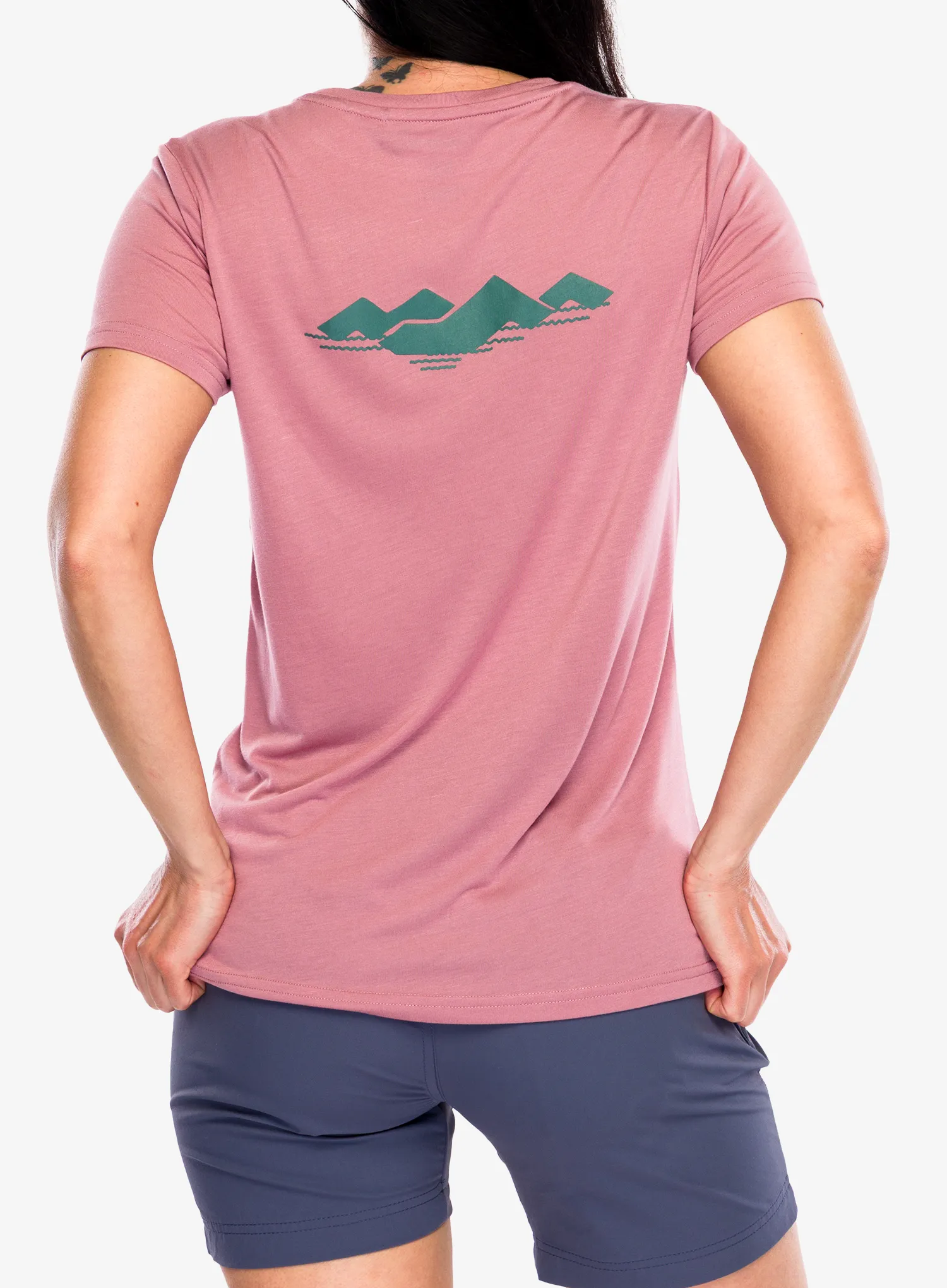 Футболка з принтом жіноча Viking Morain Bamboo - light pink
