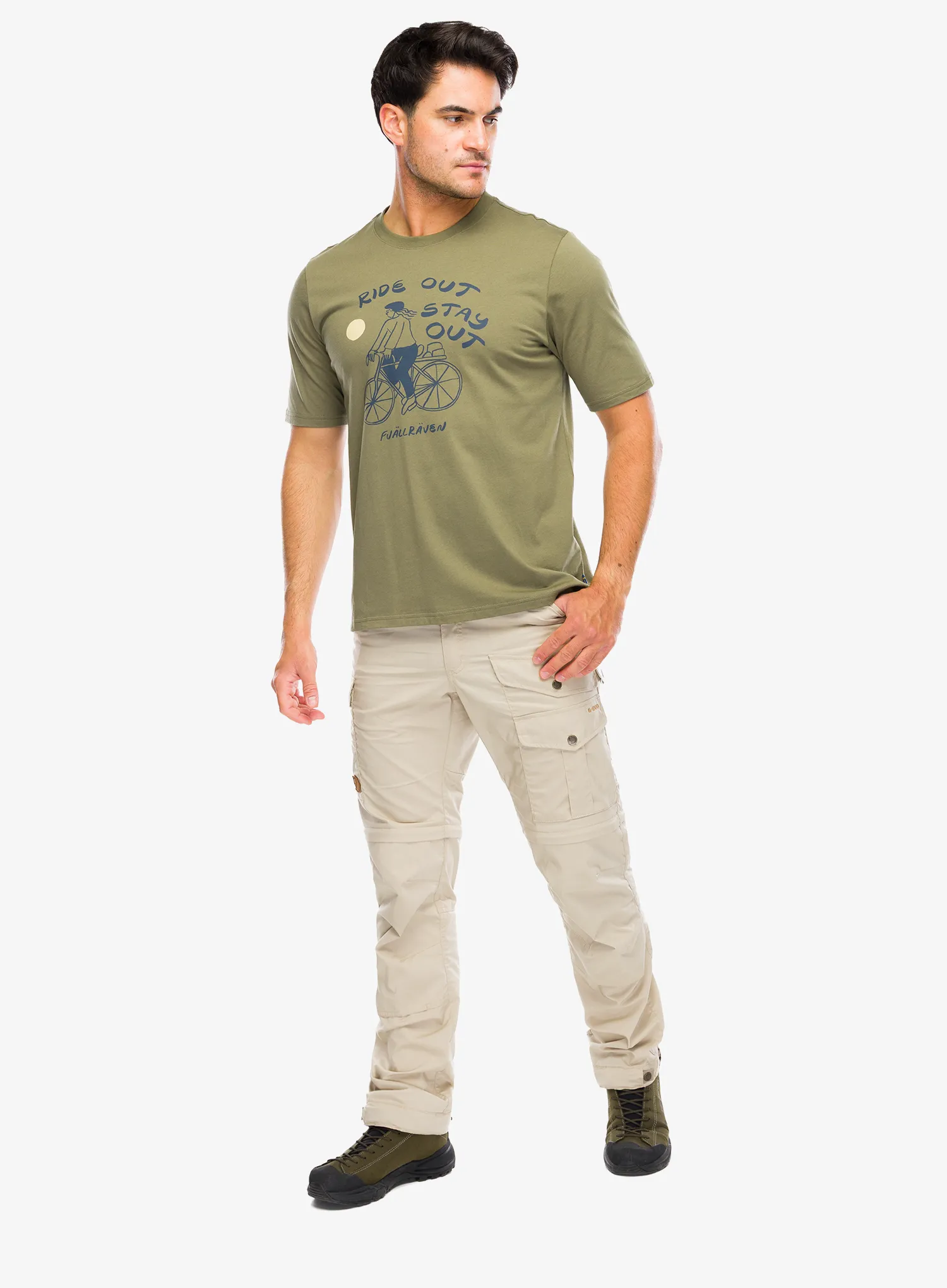 Футболка з принтом Fjallraven Hoja Ivag T-shirt - green