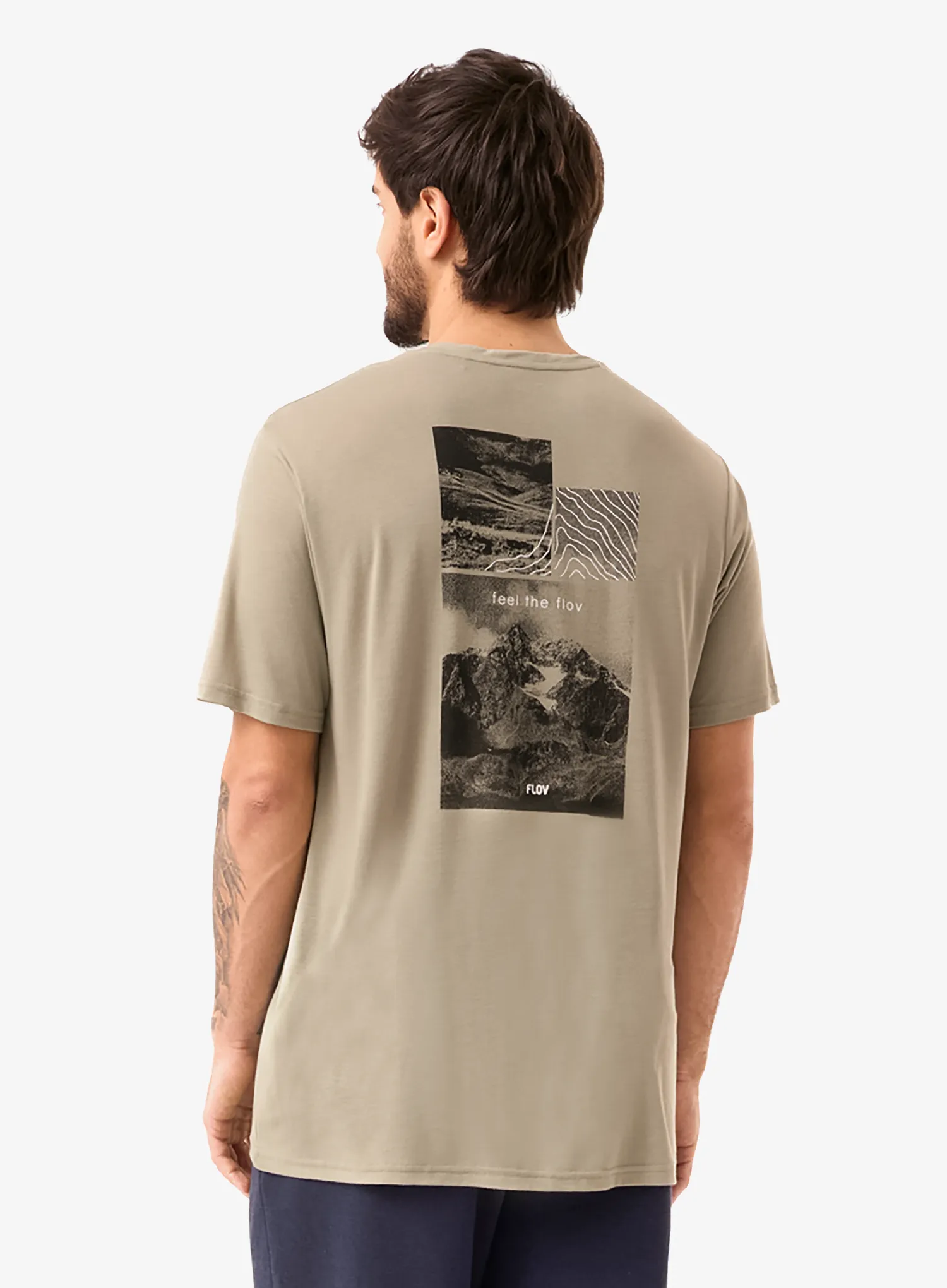 Футболка з принтом Flov Morro - green/dark grey
