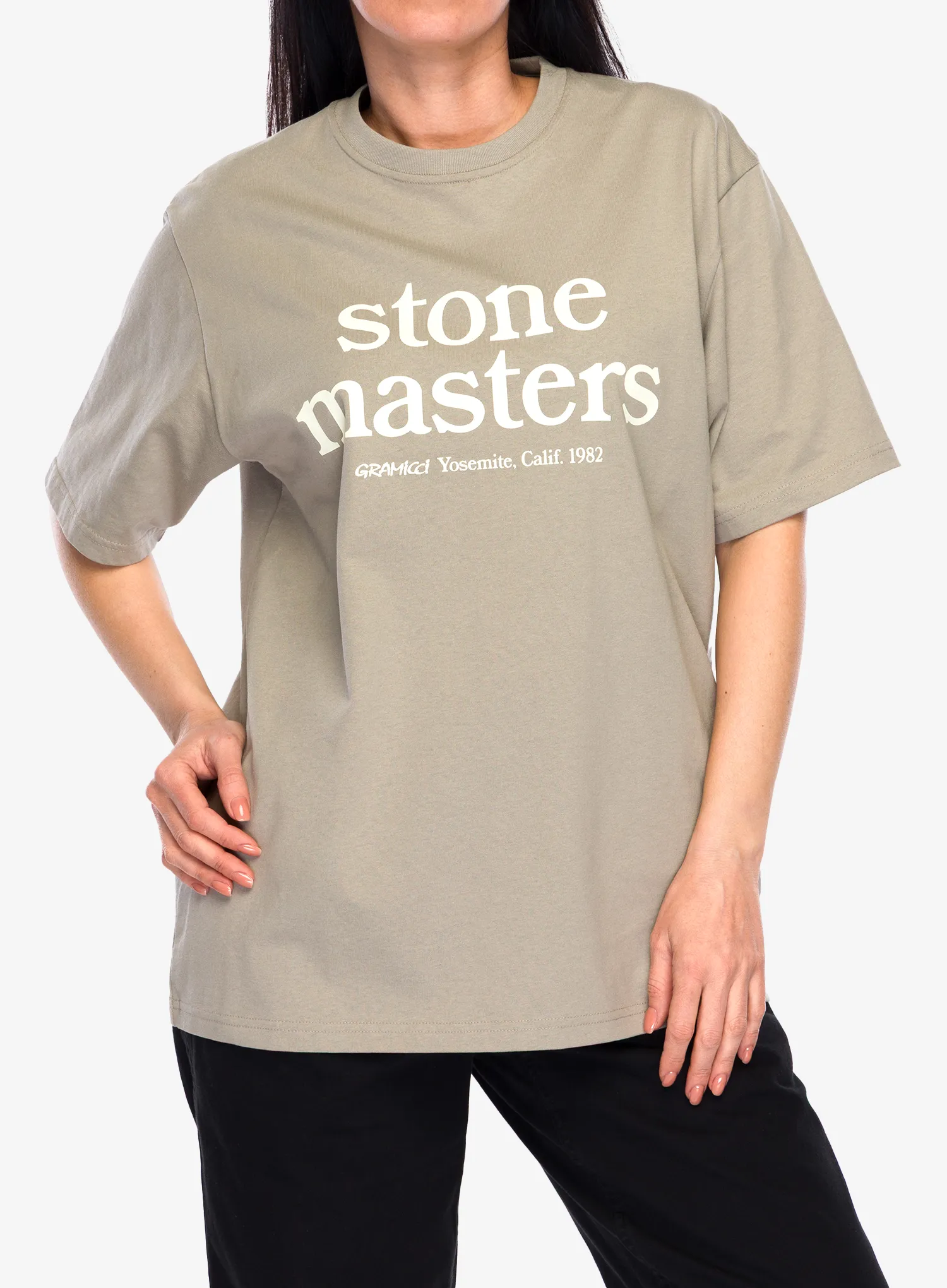 Футболка з принтом Gramicci Stonemasters Tee - khaki