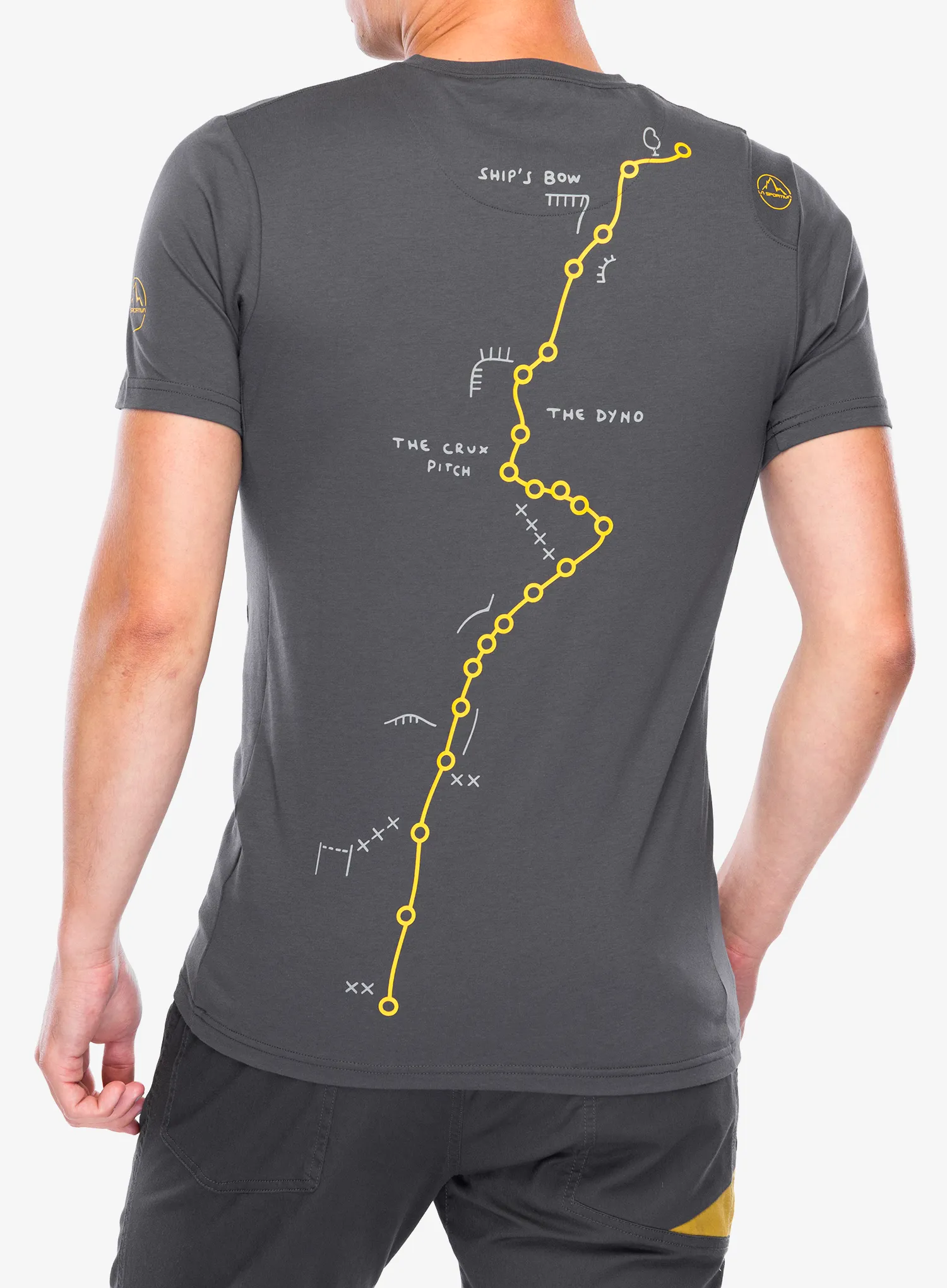 Футболка з принтом La Sportiva Dawn Wall T-Shirt - onyx