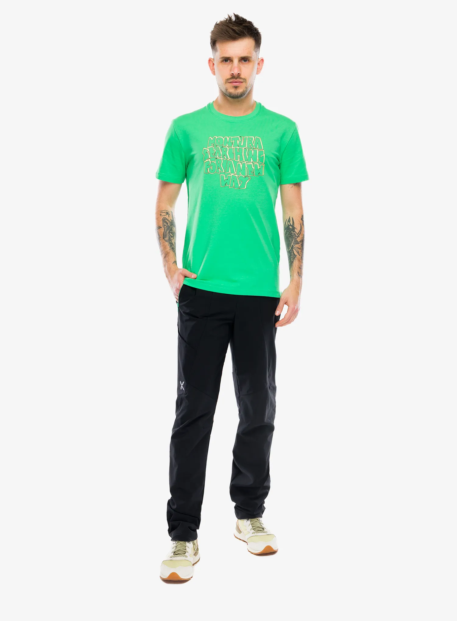 Футболка з принтом Montura Knots T-Shirt - vibe green