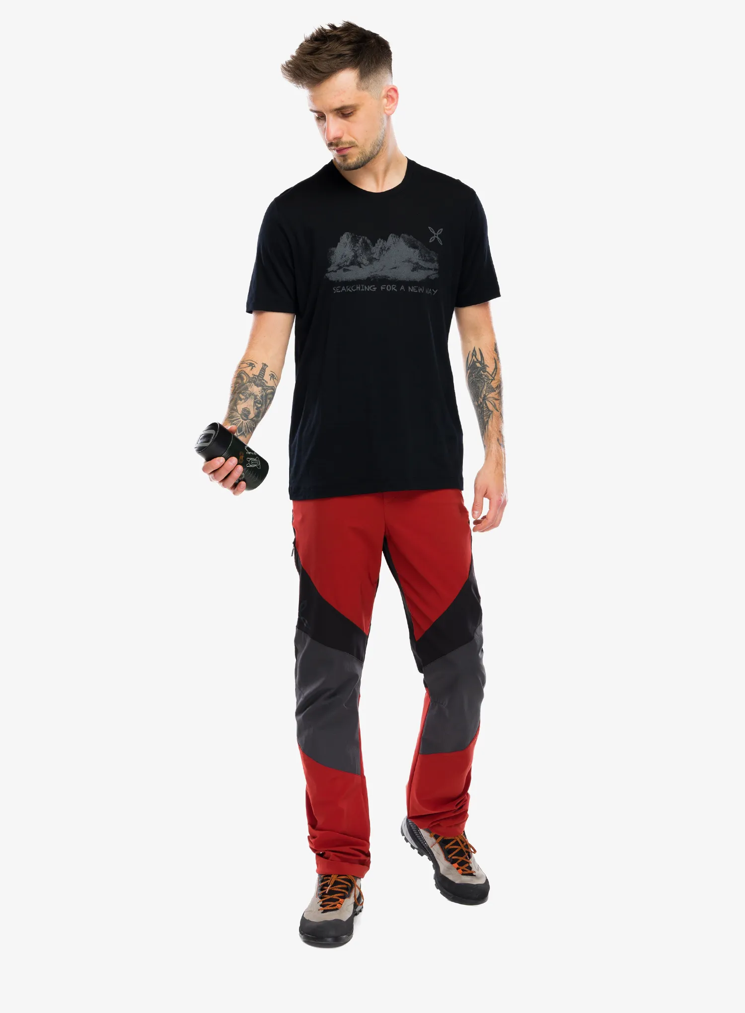 Футболка з принтом Montura Peaks Merino T-Shirt - black