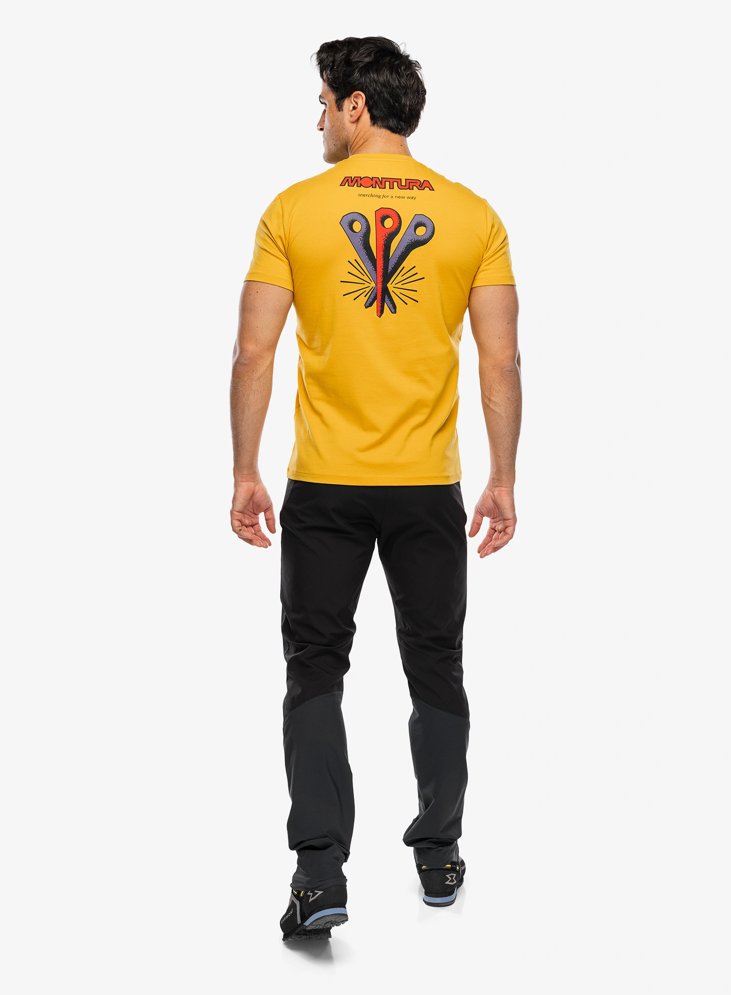 Футболка з принтом Montura Pitons T-Shirt - mustard