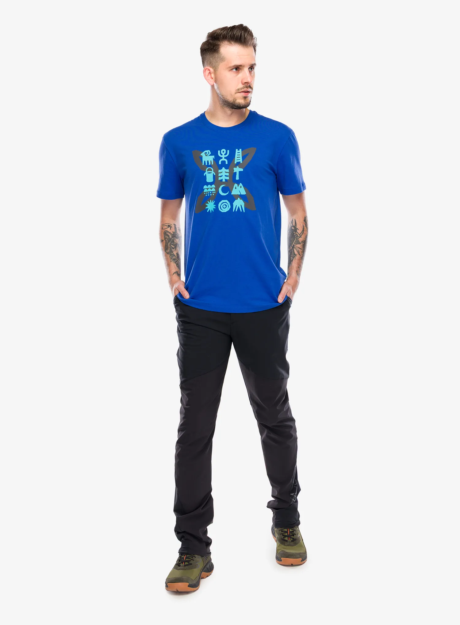 Футболка з принтом Montura Rock Painting T-Shirt - b.blue