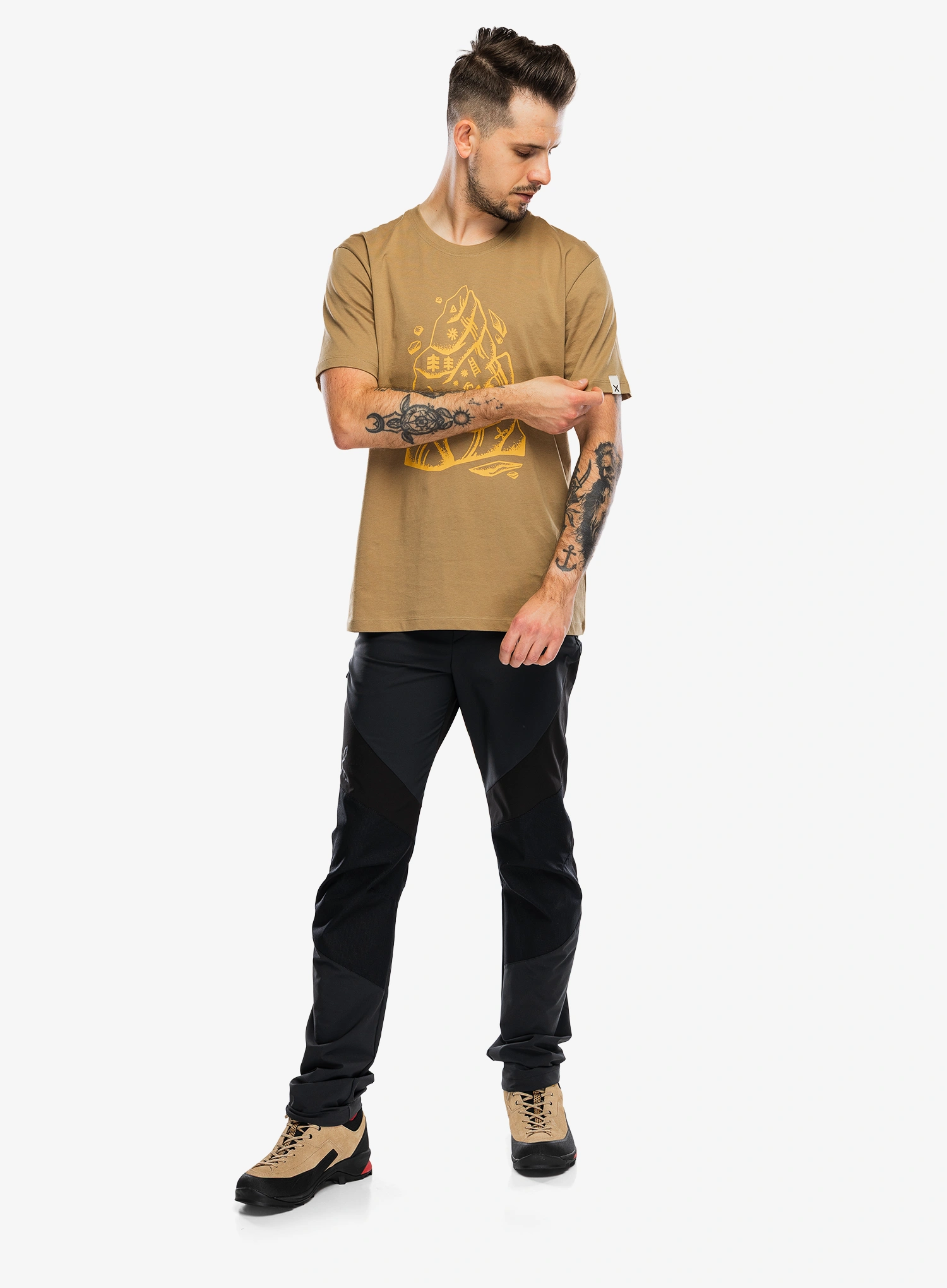 Футболка з принтом Montura Spire T-Shirt - desert beige