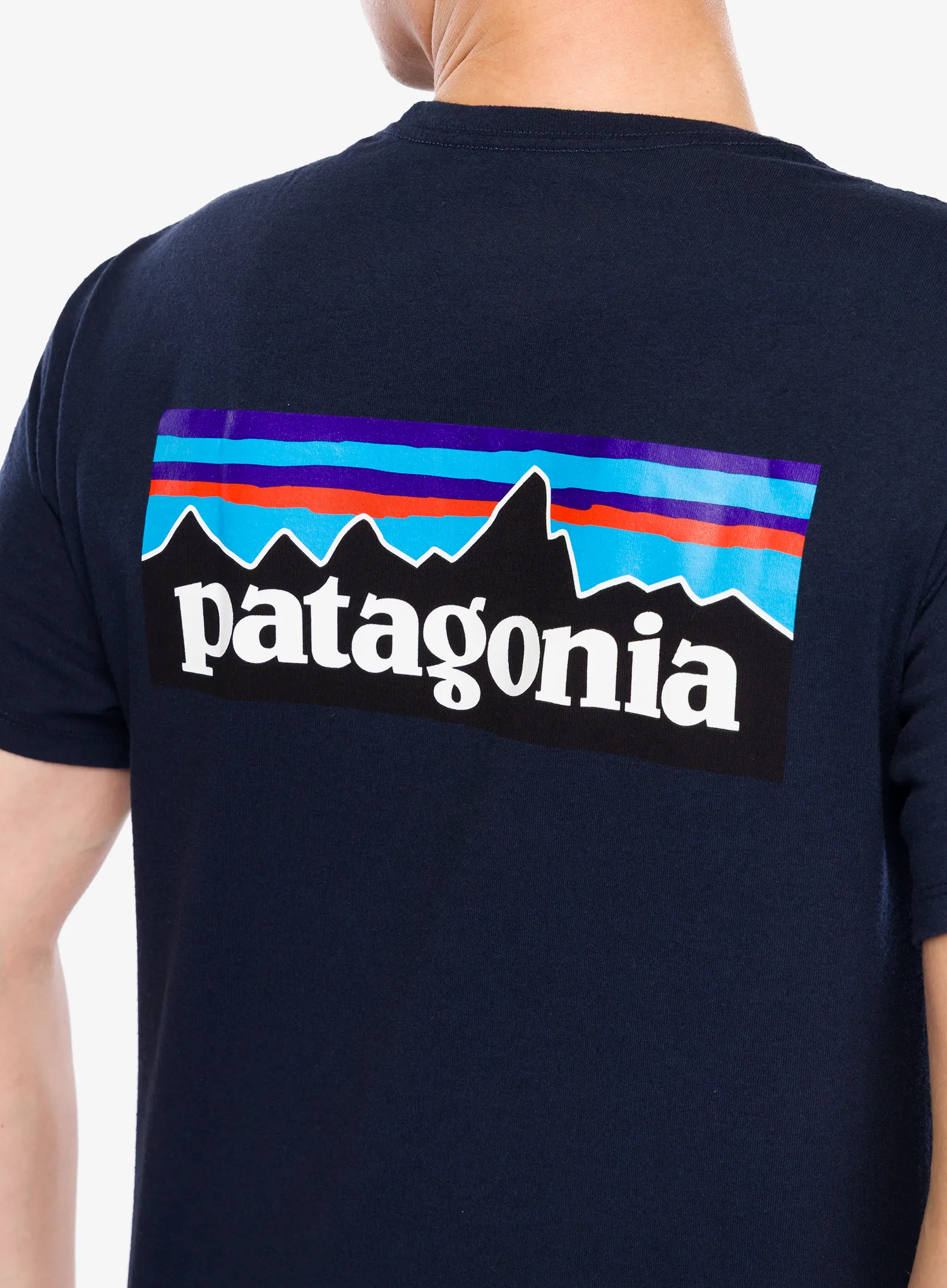 Футболка з принтом Patagonia P-6 Logo Responsibili-Tee - new navy