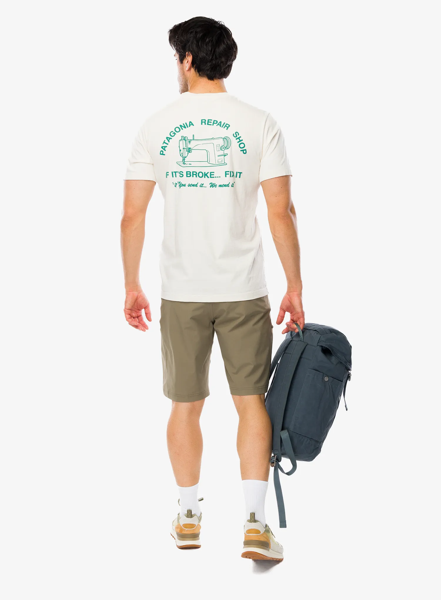 Футболка з принтом Patagonia Repair Shop T-Shirt - undyed natural