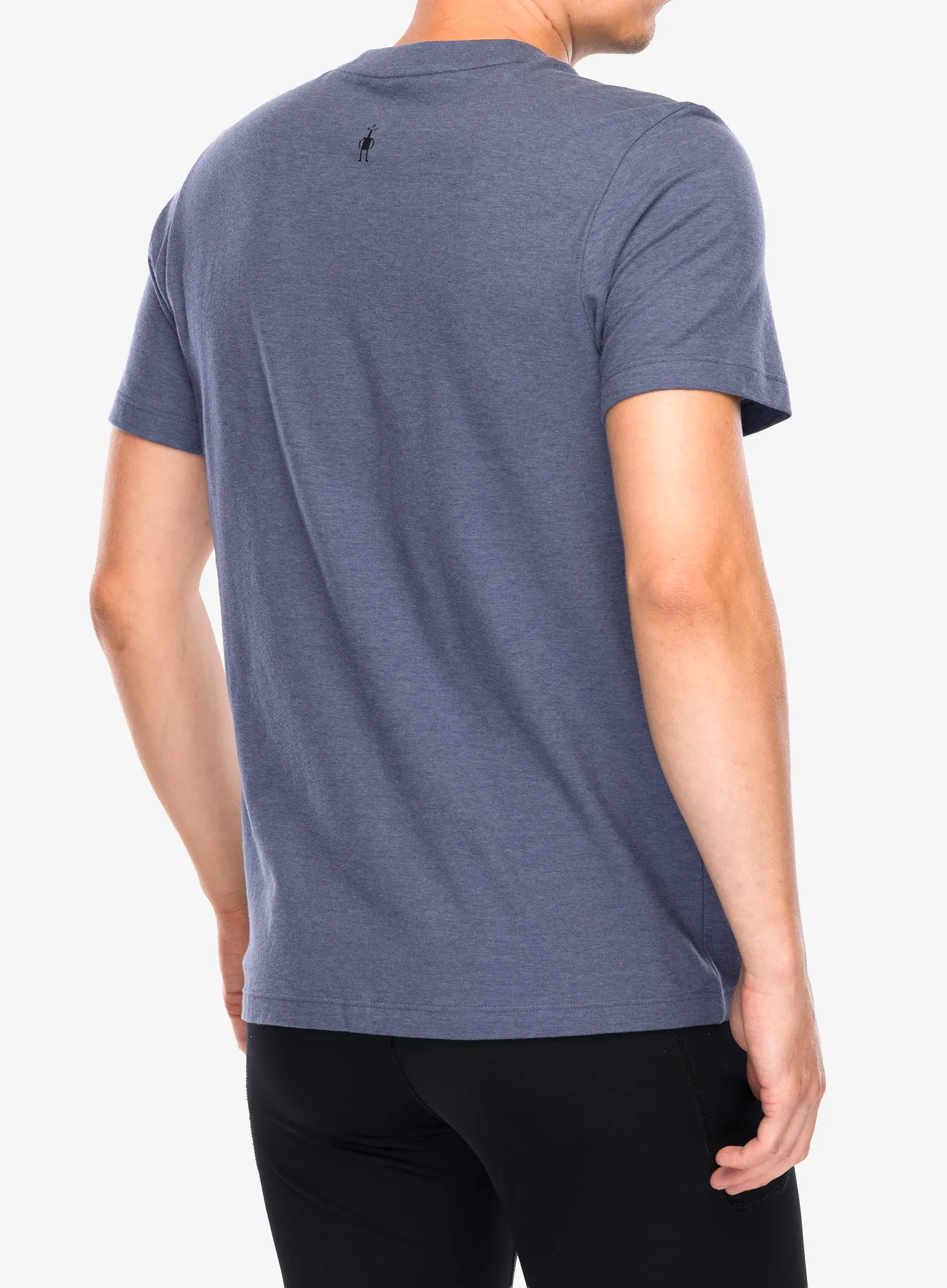 Футболка з принтом Smartwool Alpine A-Frame Short Sleeve Graphic Tee - nightfall blue