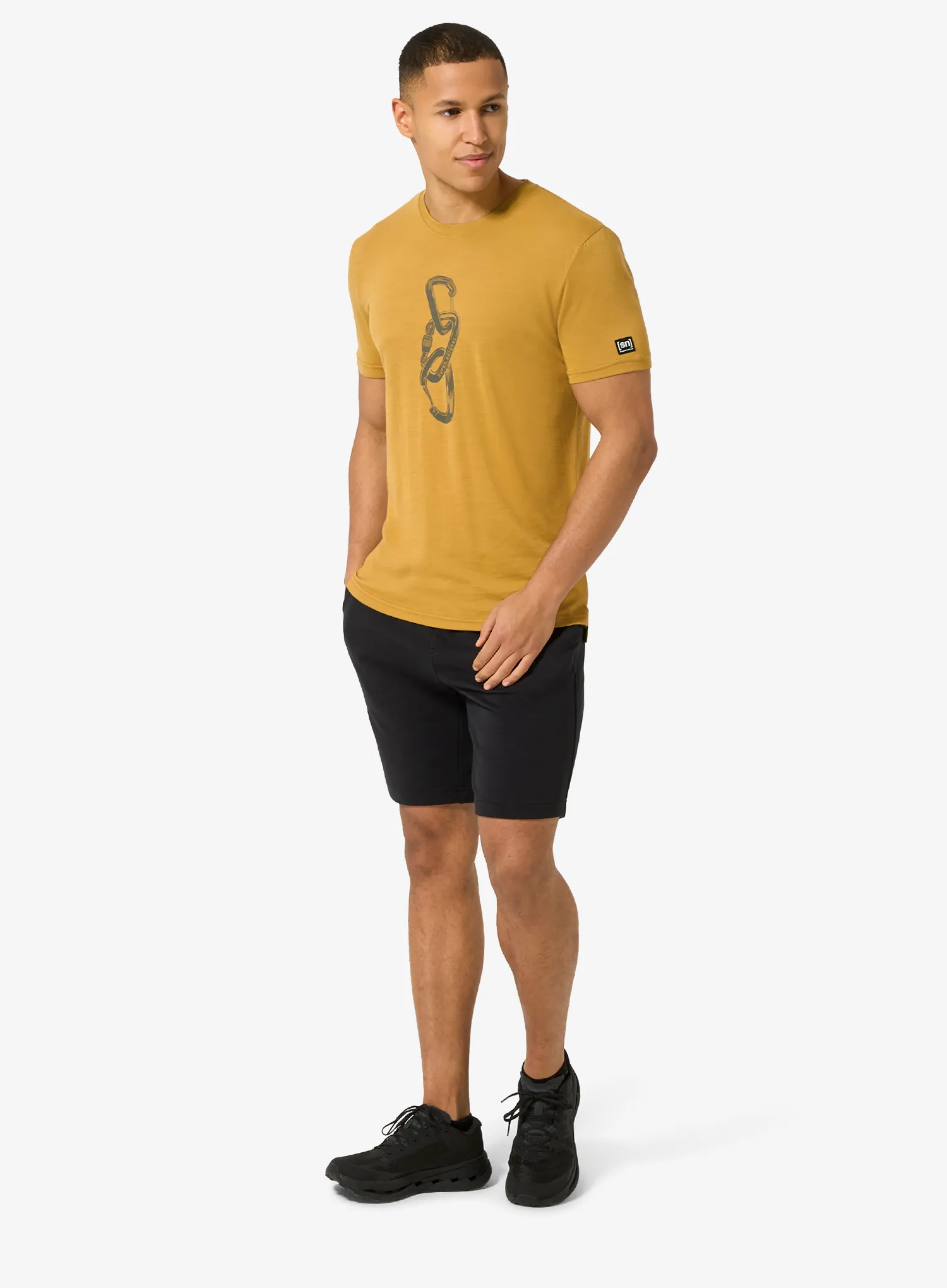 Футболка з принтом Super.natural Carabineri Tee - dried tobacco/c.mere grey mel