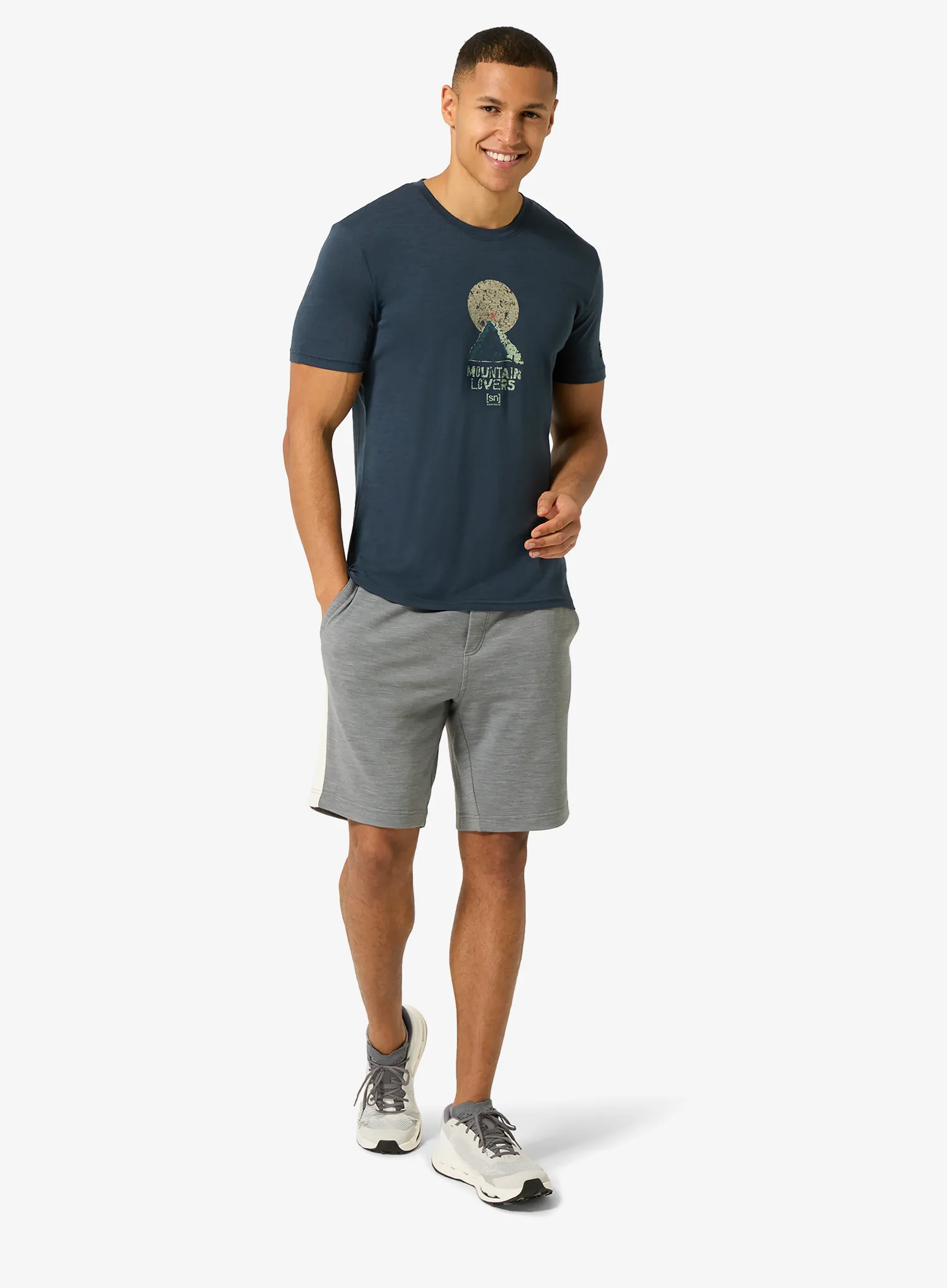 Футболка з принтом Super.natural No Map Tee - blueberry/various