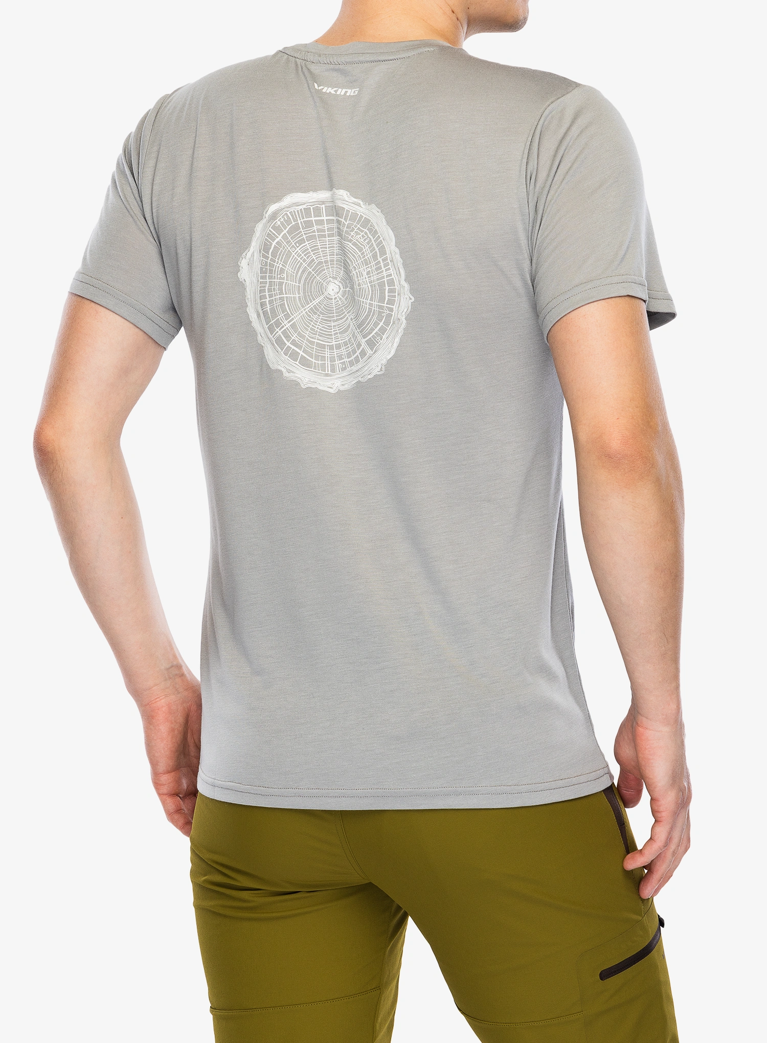 Футболка з принтом Viking Rune Bamboo - light grey