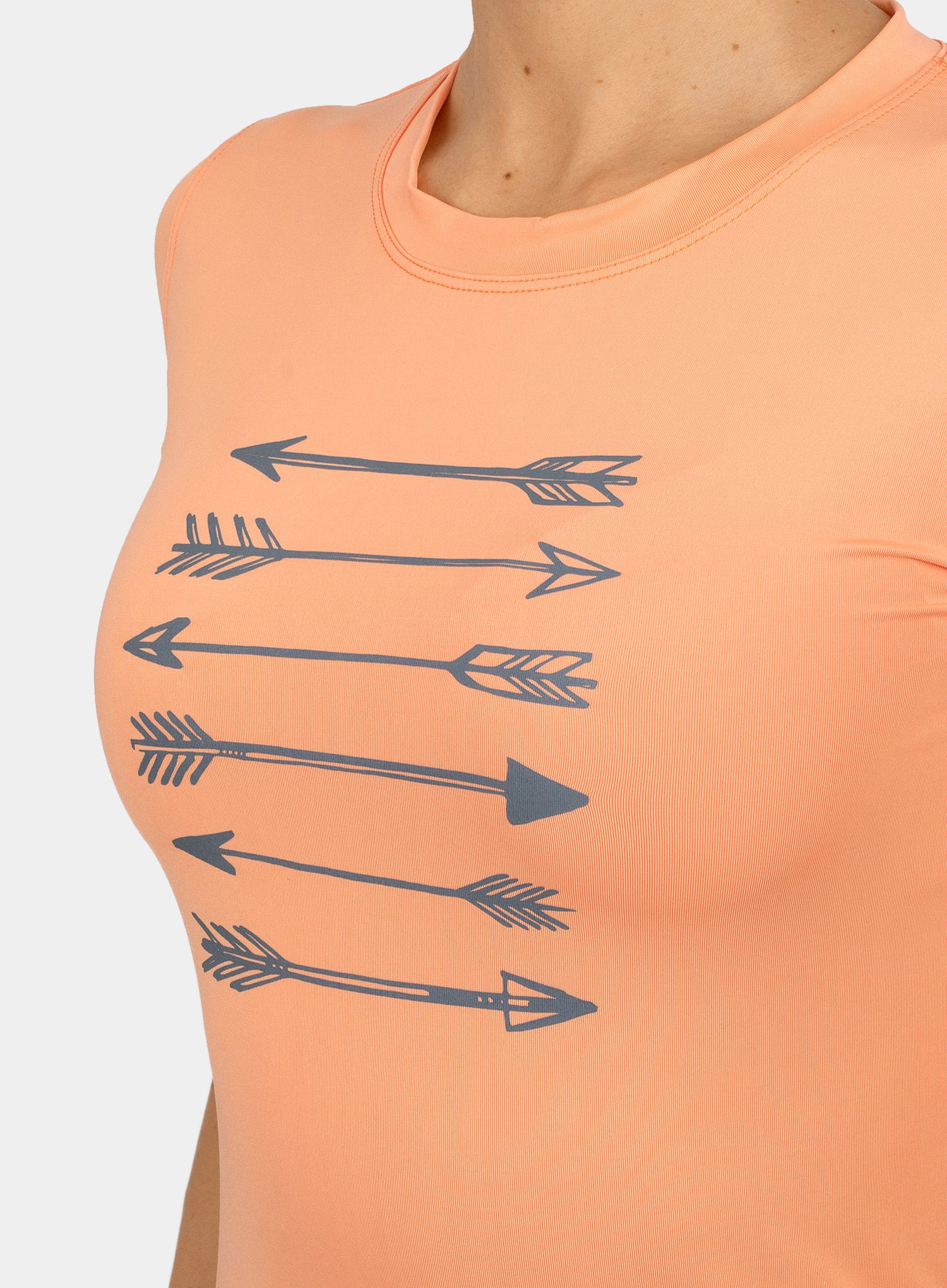 Футболка жіноча Sensor Coolmax Fresh Performance Tee - apricot arrows