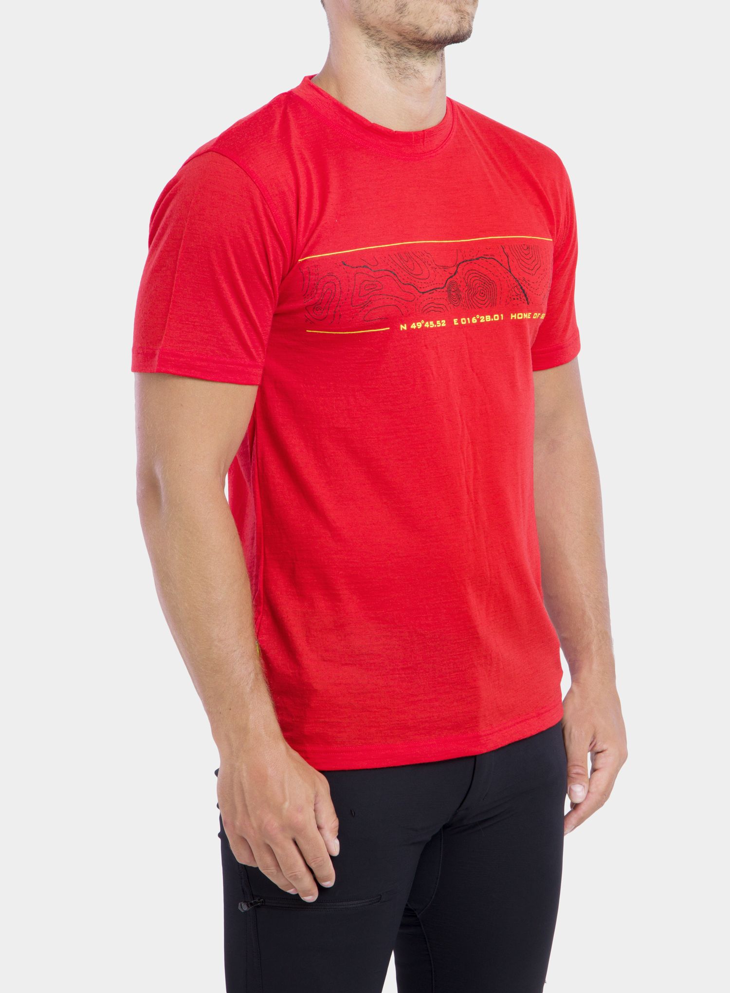 Футболка з мериноса Sensor Merino Active PT Tee S/S - red gps