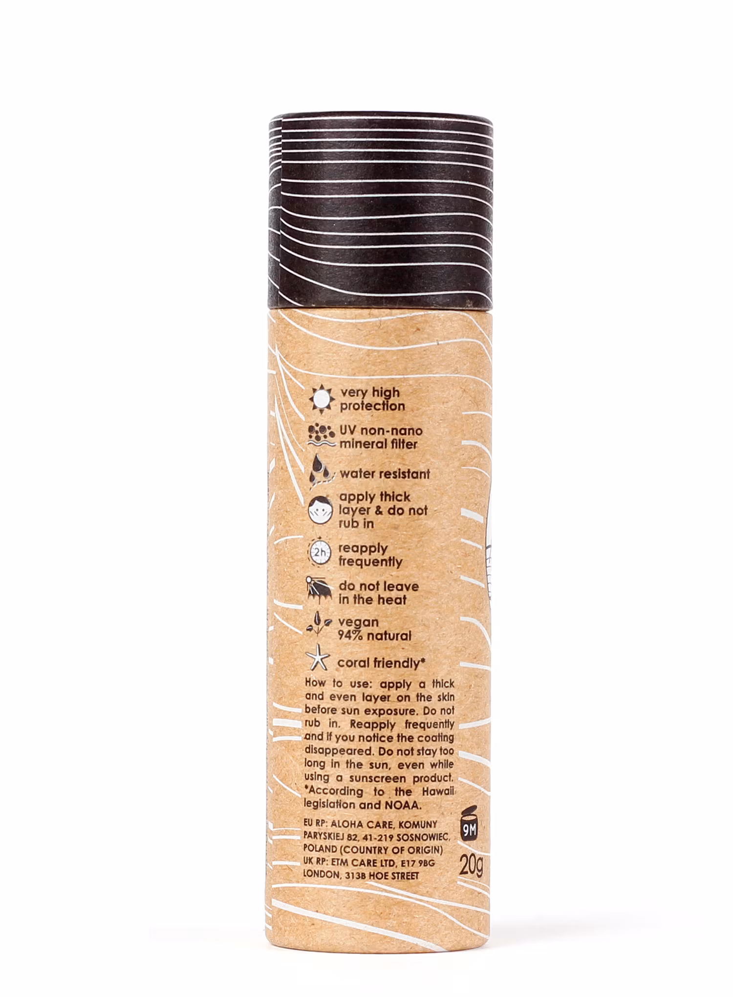 Крем з фільтром Aloha Care Aloha Sun Stick SPF 50+ 20 g - sea blue