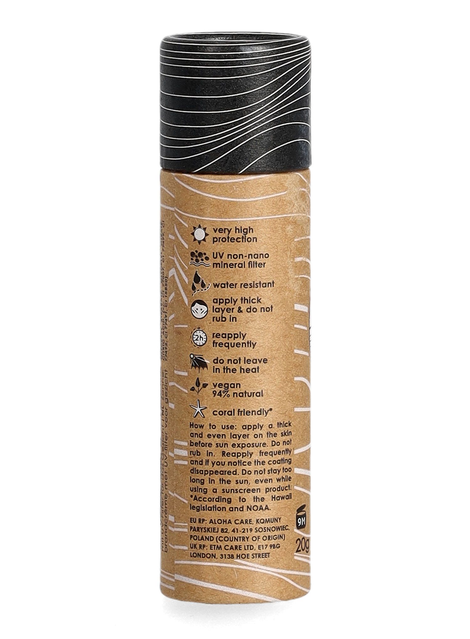 Крем з фільтром Aloha Care Aloha Sun Stick SPF 50+ 20 g - white