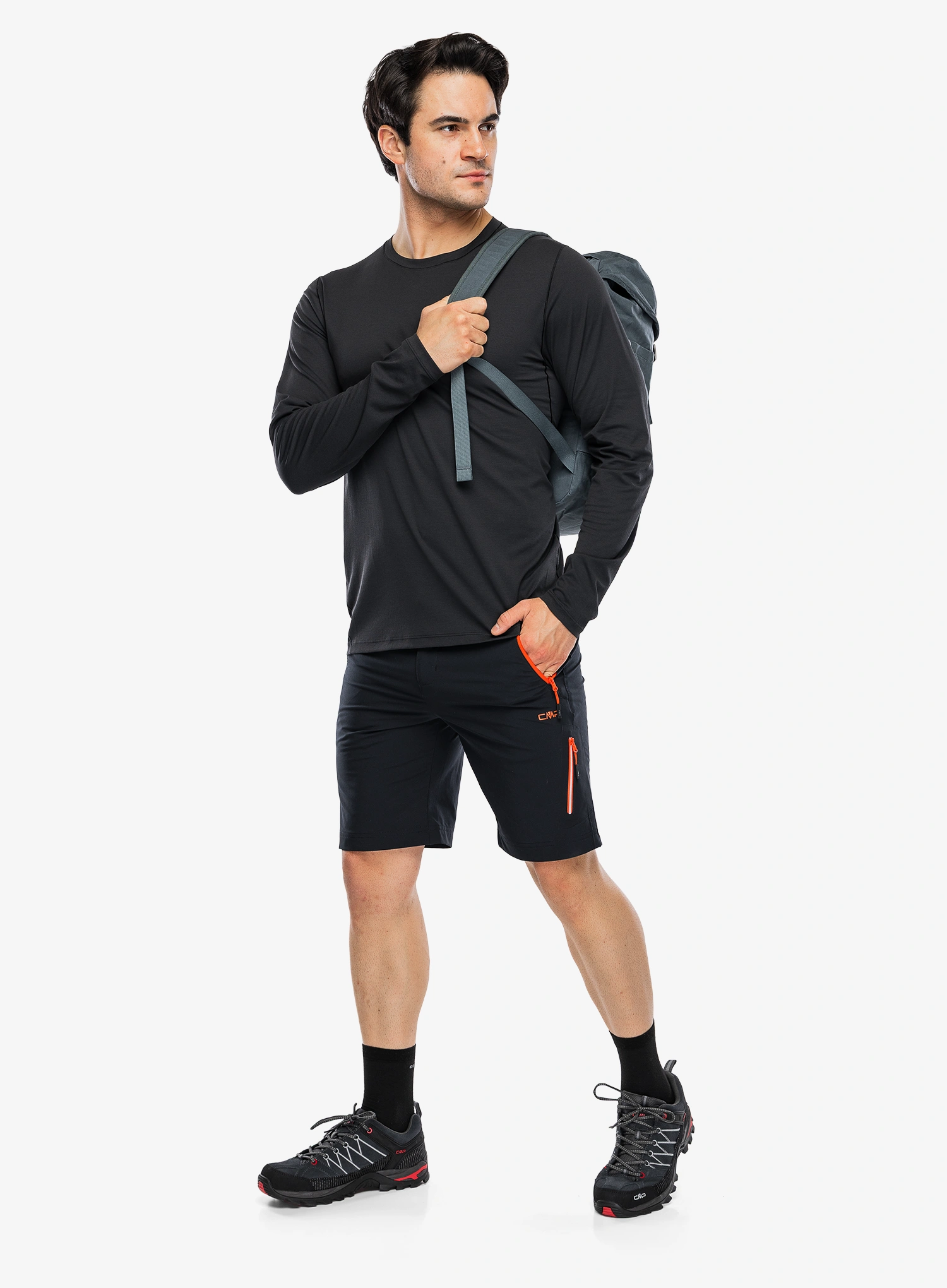 Шорти короткі CMP Nello - antracite/orange