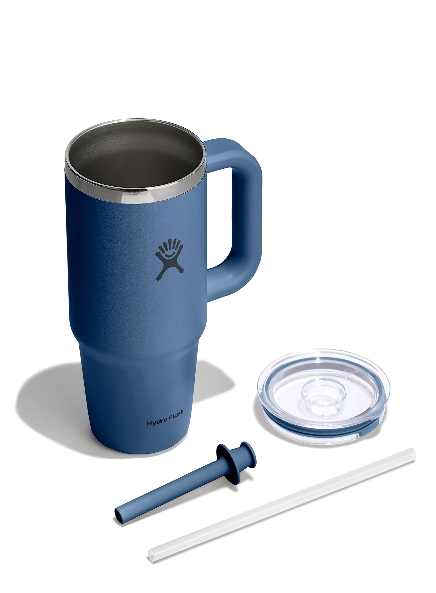 Термочашка Hydro Flask 24 Oz  Travel Tumbler Clear Lid (710 ml) - harbor blue
