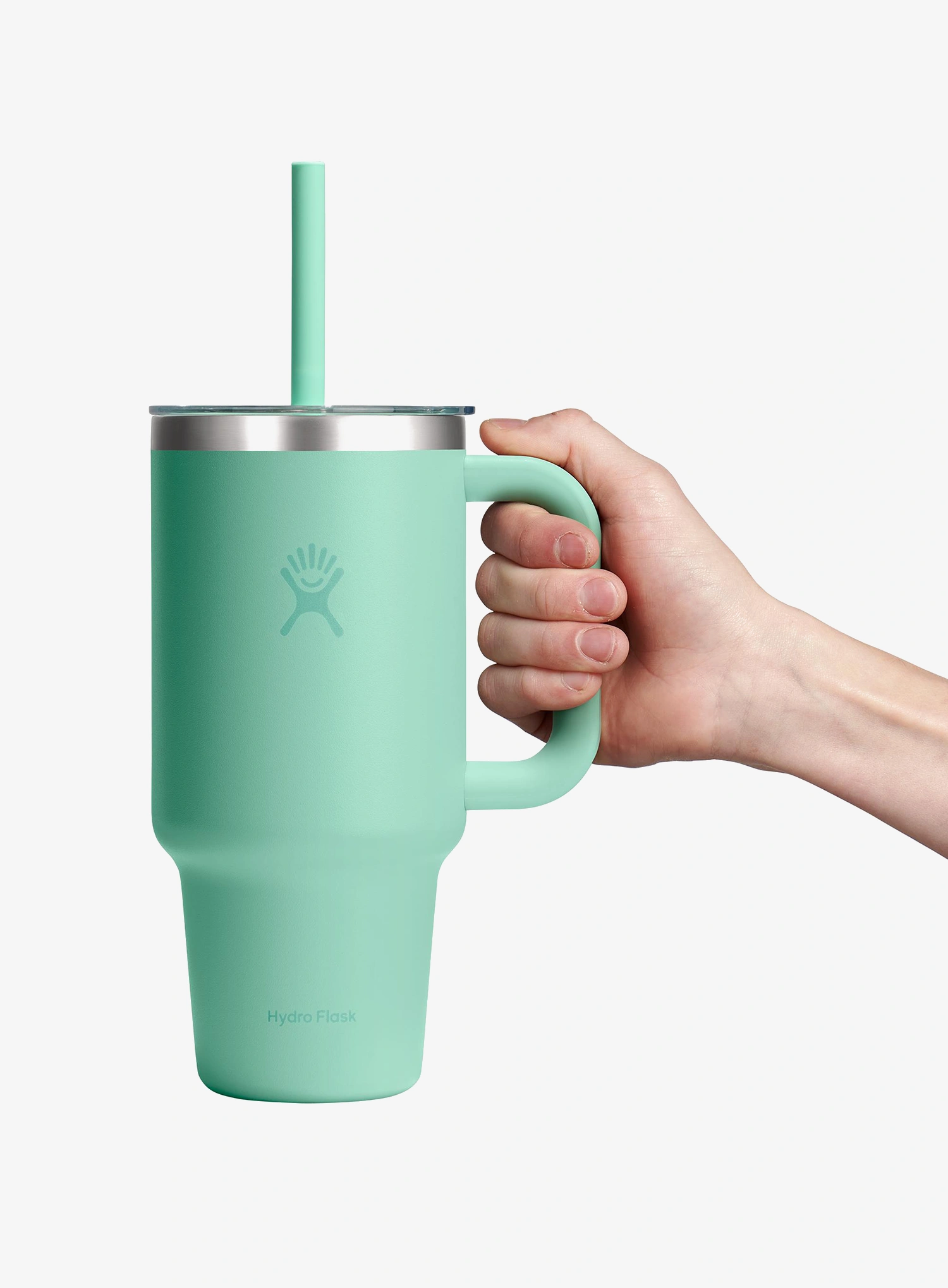 Термочашка Hydro Flask 32 Oz Travel Tumbler Clear Lid (946 ml) - mermaid green