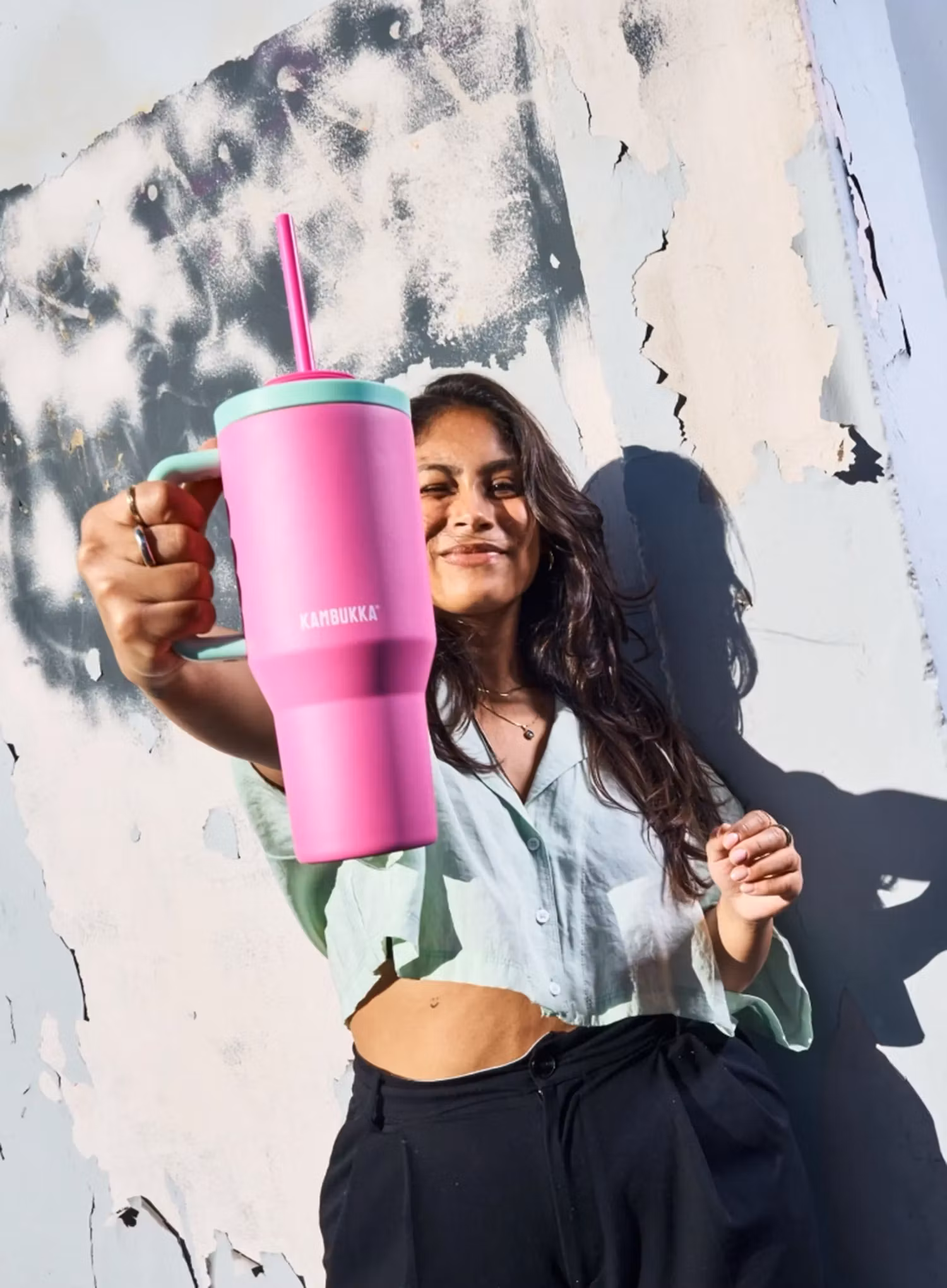 Термочашка Kambukka Rio Tumbler 950 ml - bubblegum mint 