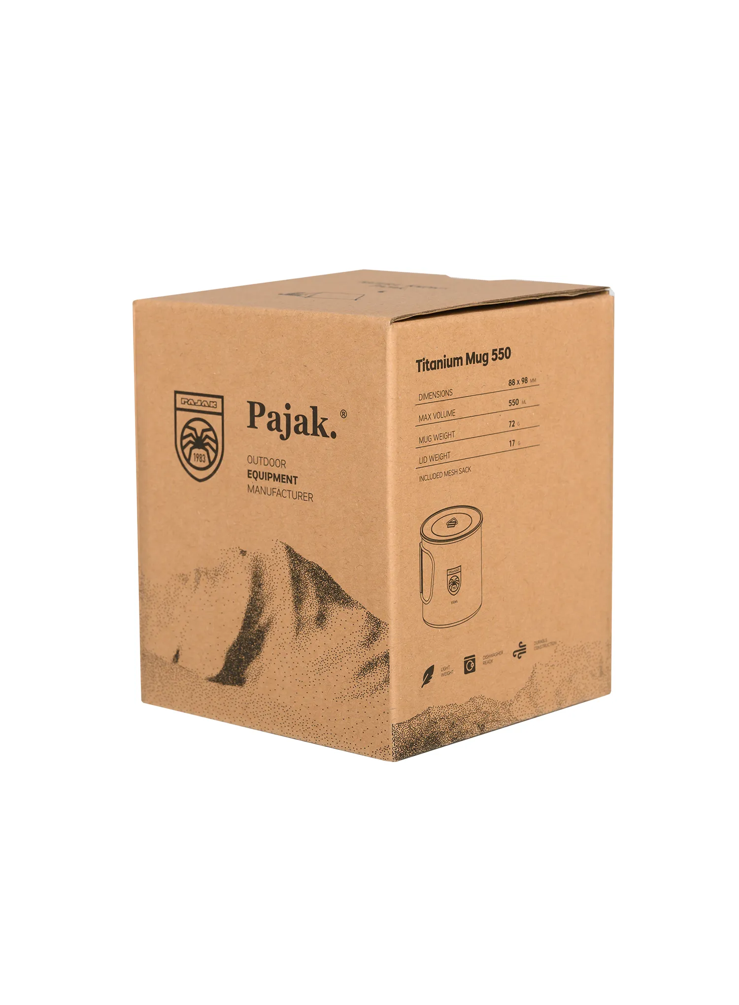 Чашка туристична Pajak Titanium Mug 550 ml