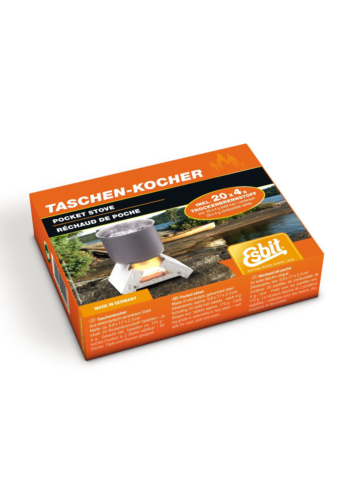 Плита туристична Esbit Pocket Stove Small 20 x 4g