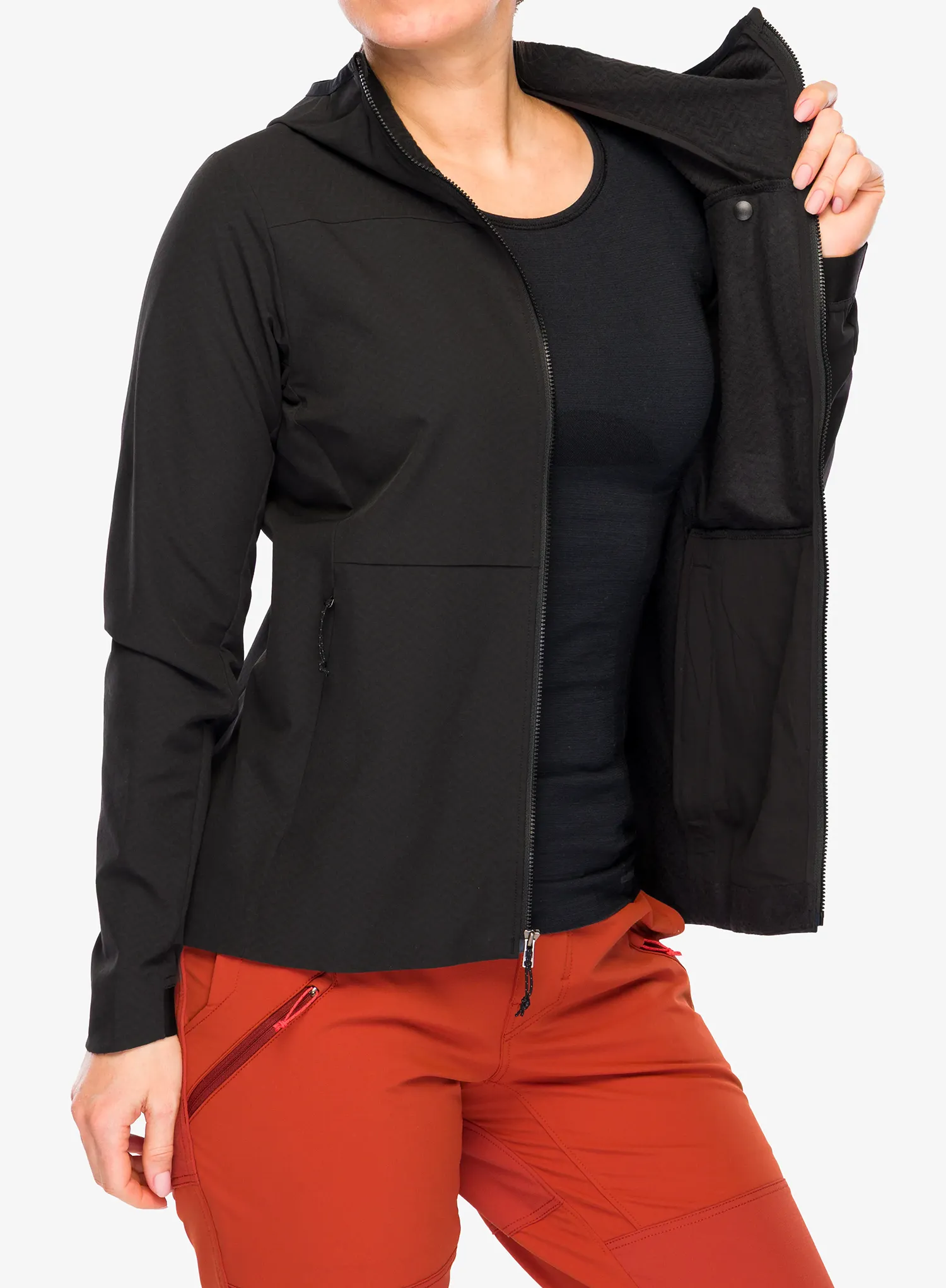 Куртка жіноча Patagonia R1 CrossStrata Hoody - black