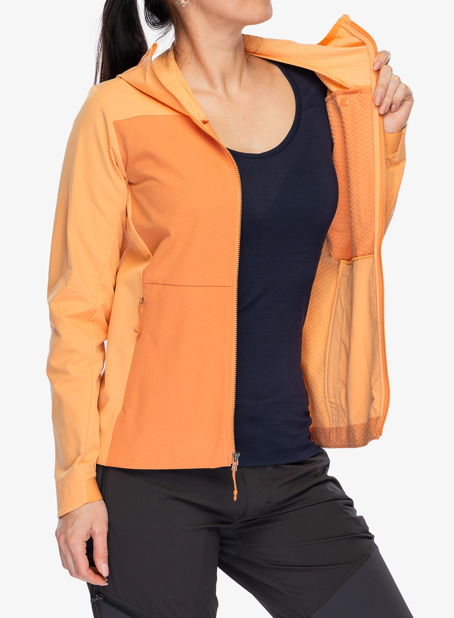 Куртка жіноча Patagonia R1 CrossStrata Hoody - rock melon