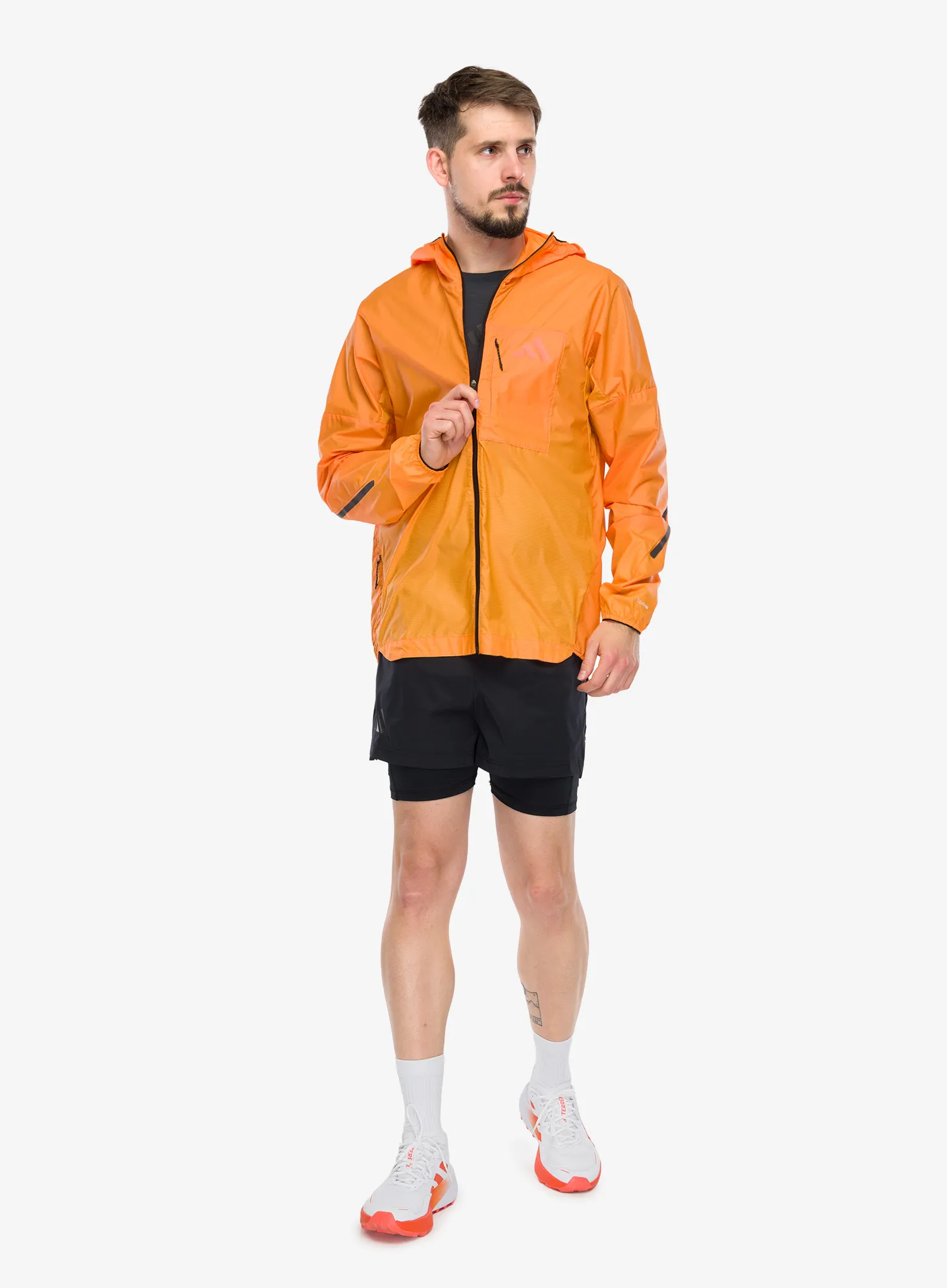 Куртка для бігу adidas TERREX Xperior CLIMA365 Light Windweave Jacket - impact orange/pure tangerine