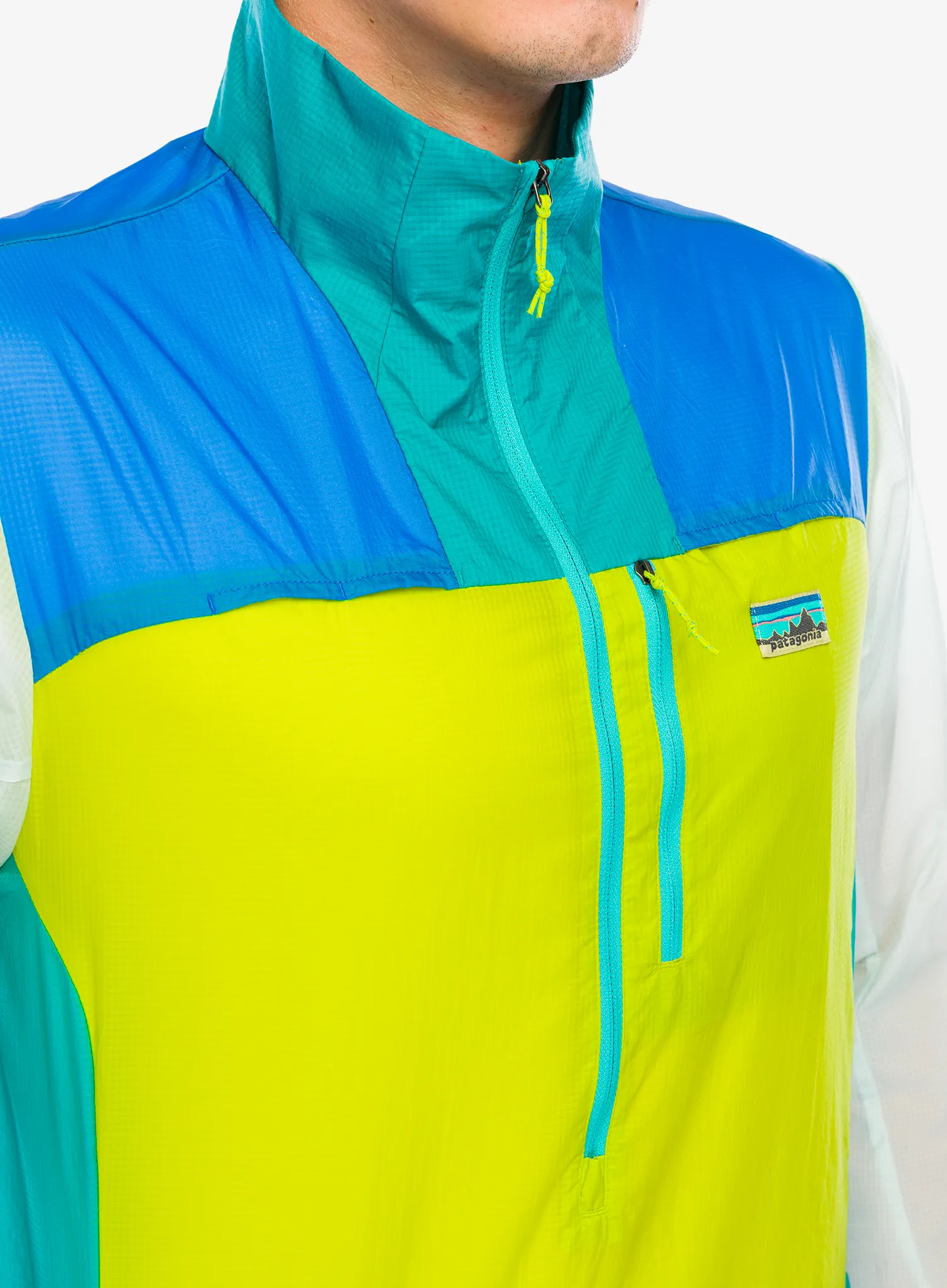 Куртка для бігу Patagonia Houdini Stash 1/2 Zip Pullover - phosphorus green