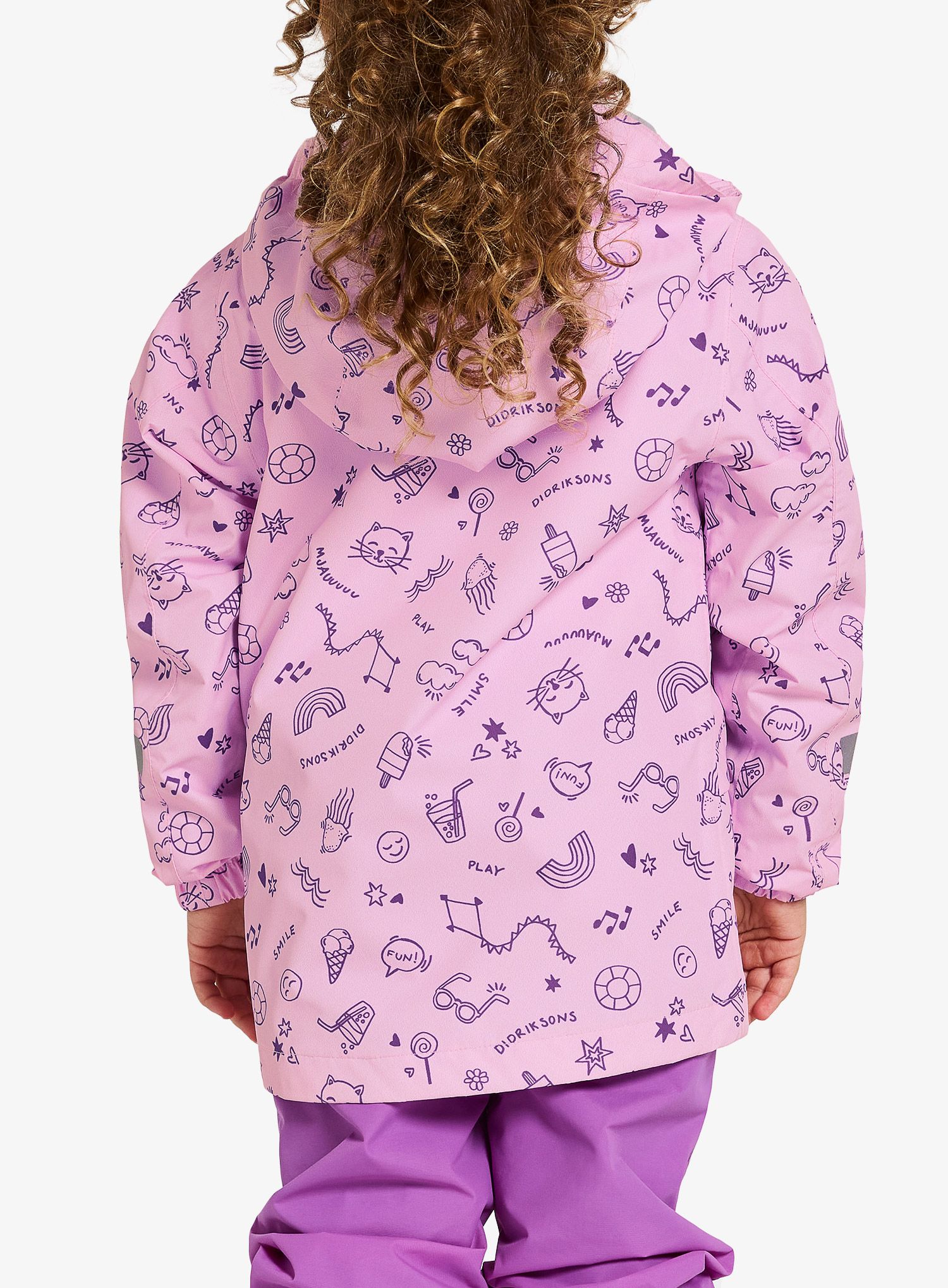 Куртка дівчача Didriksons Norma Print Jacket 3 - doodle orchid pink
