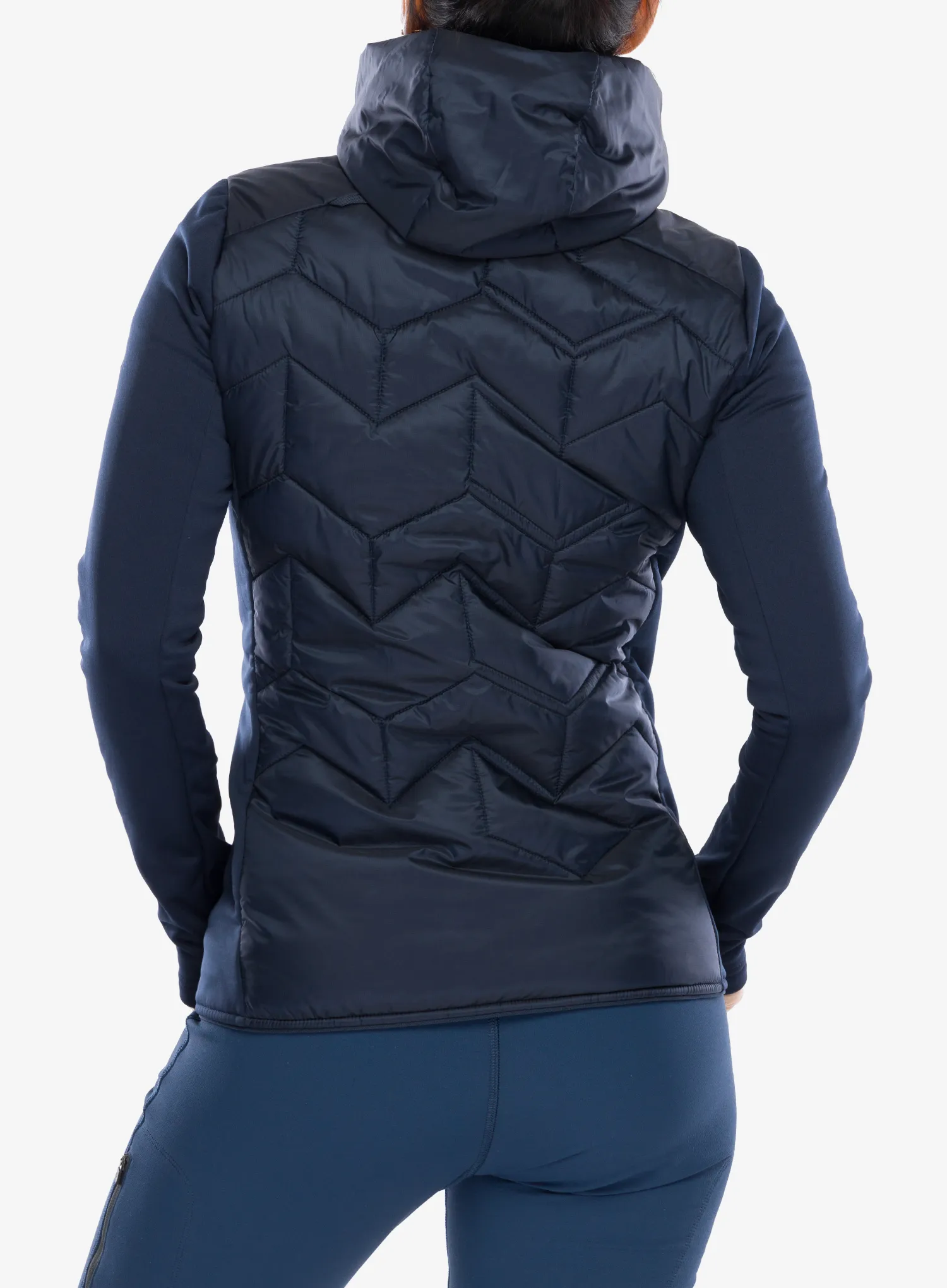 Куртка гібридна жіноча Peak Performance Elevate Liner Hybrid Hood - blue shadow