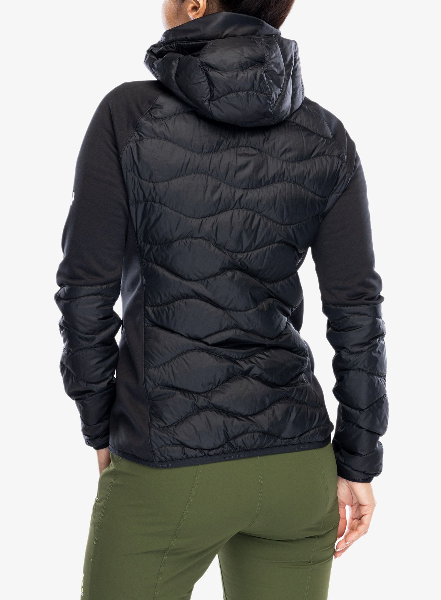 Куртка гібридна жіноча Peak Performance Helium Down Hybrid Hood - black