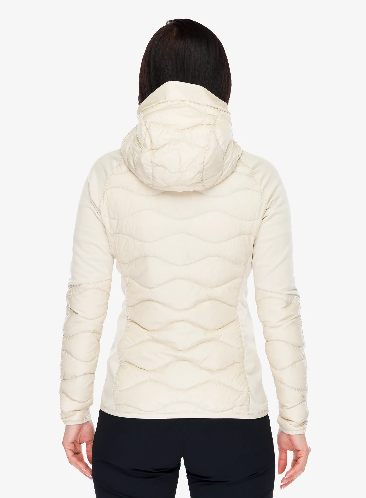 Куртка гібридна жіноча Peak Performance Helium Down Hybrid Hood - sand fog