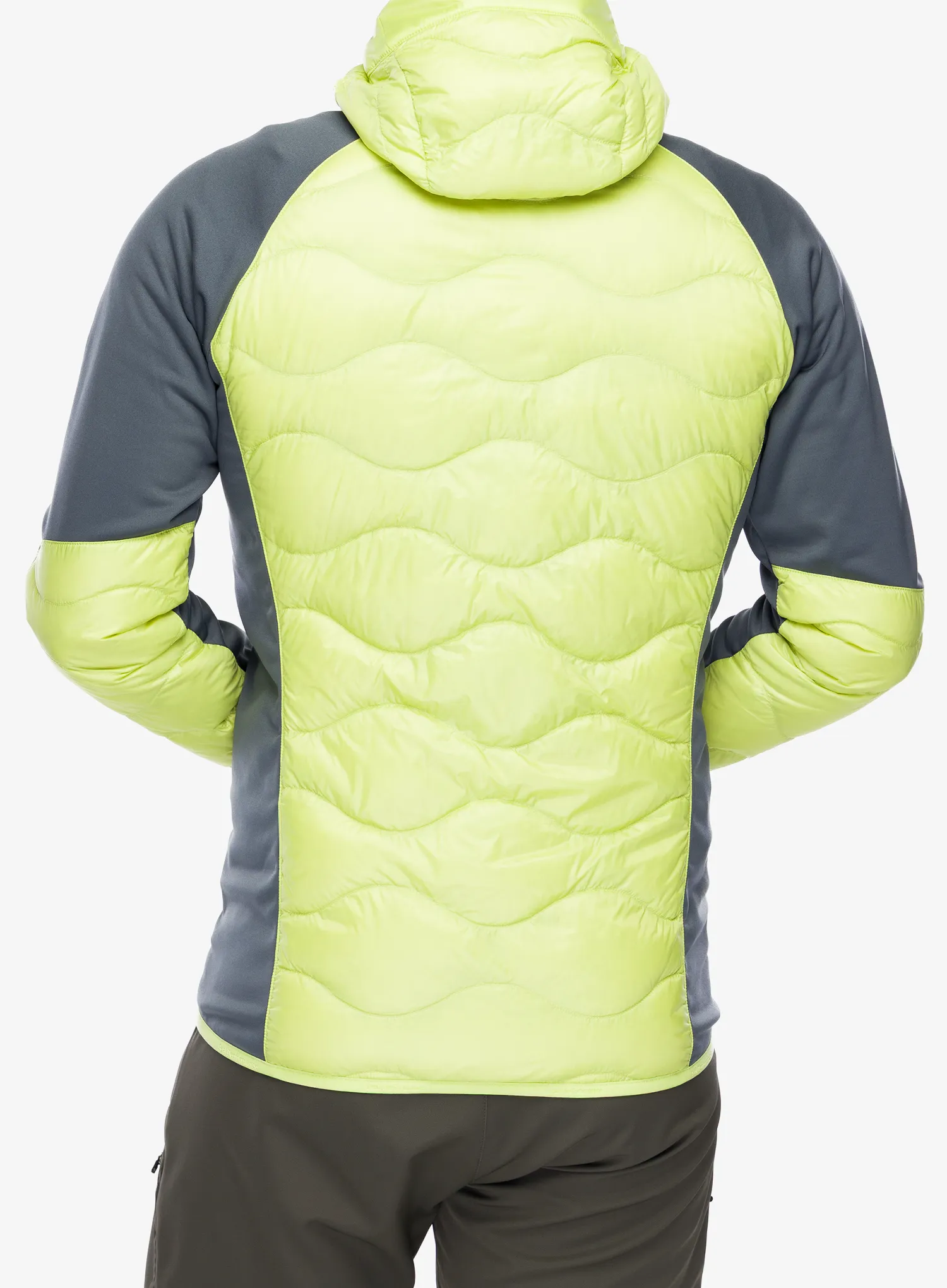Куртка гібридна Peak Performance Helium Down Hybrid Hood - crystal green/mountain mist