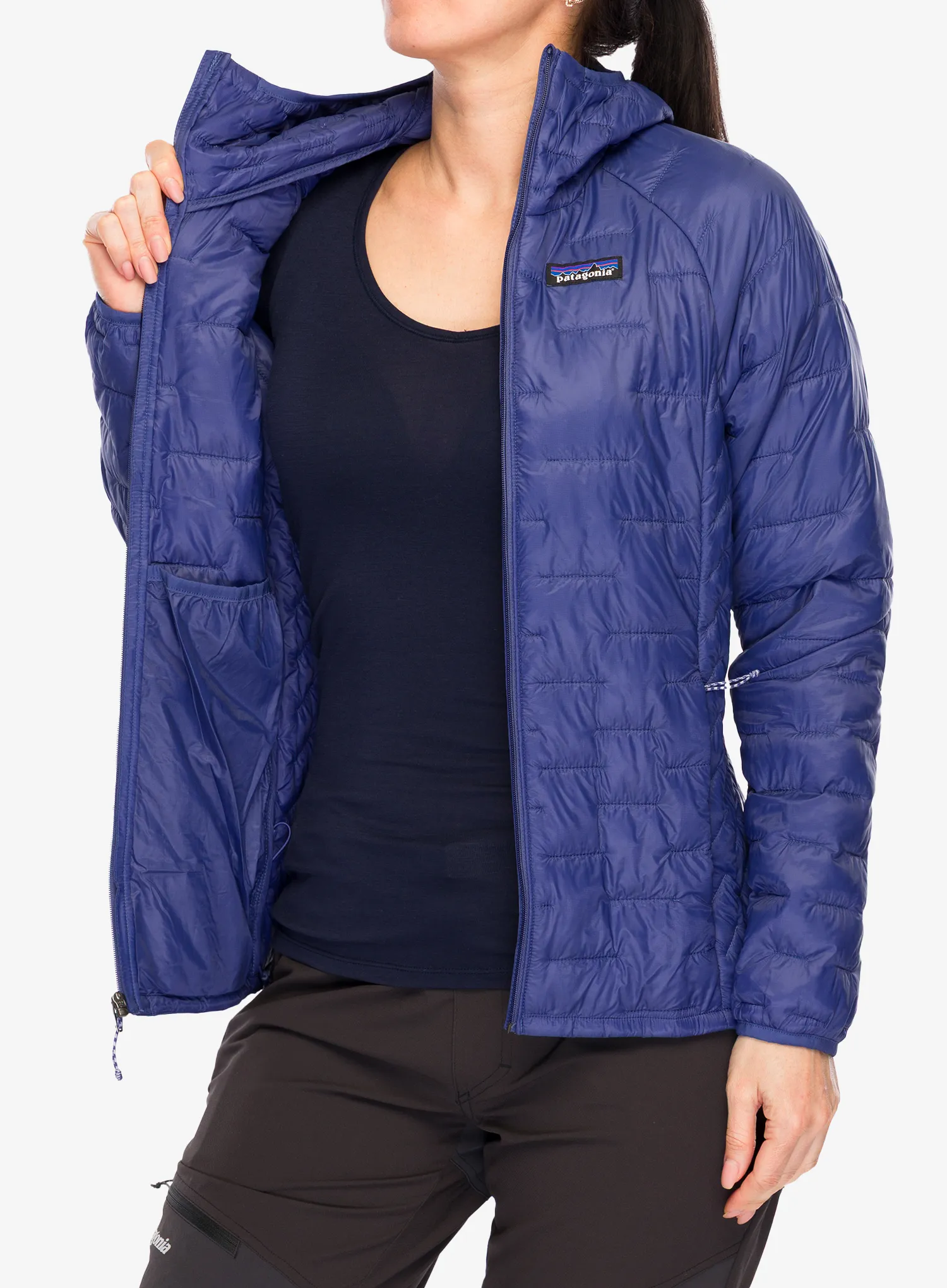 Куртка утеплена жіноча Patagonia Micro Puff Hoody - solstice purple