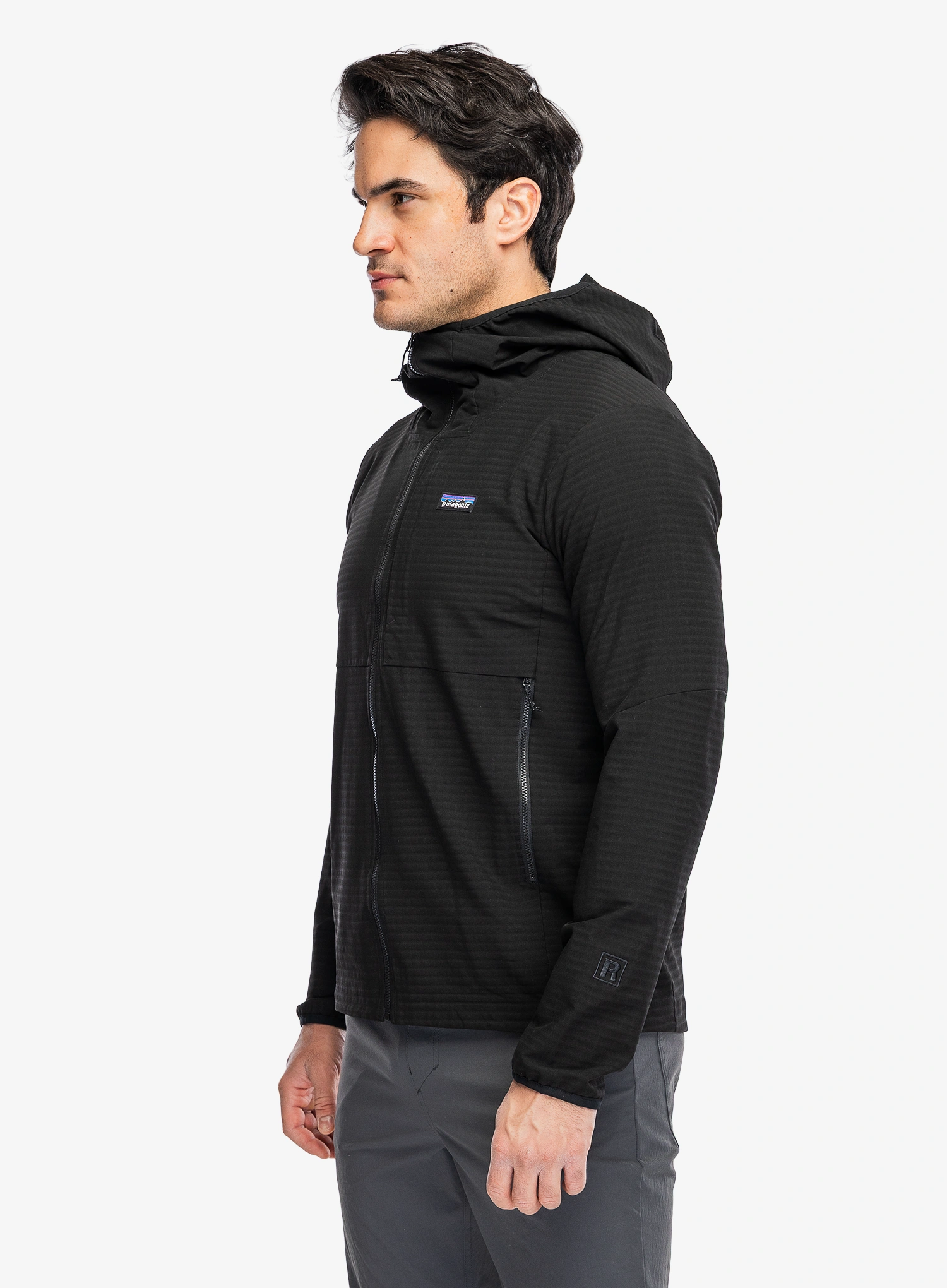 Куртка Patagonia R1 TechFace Hoody - black