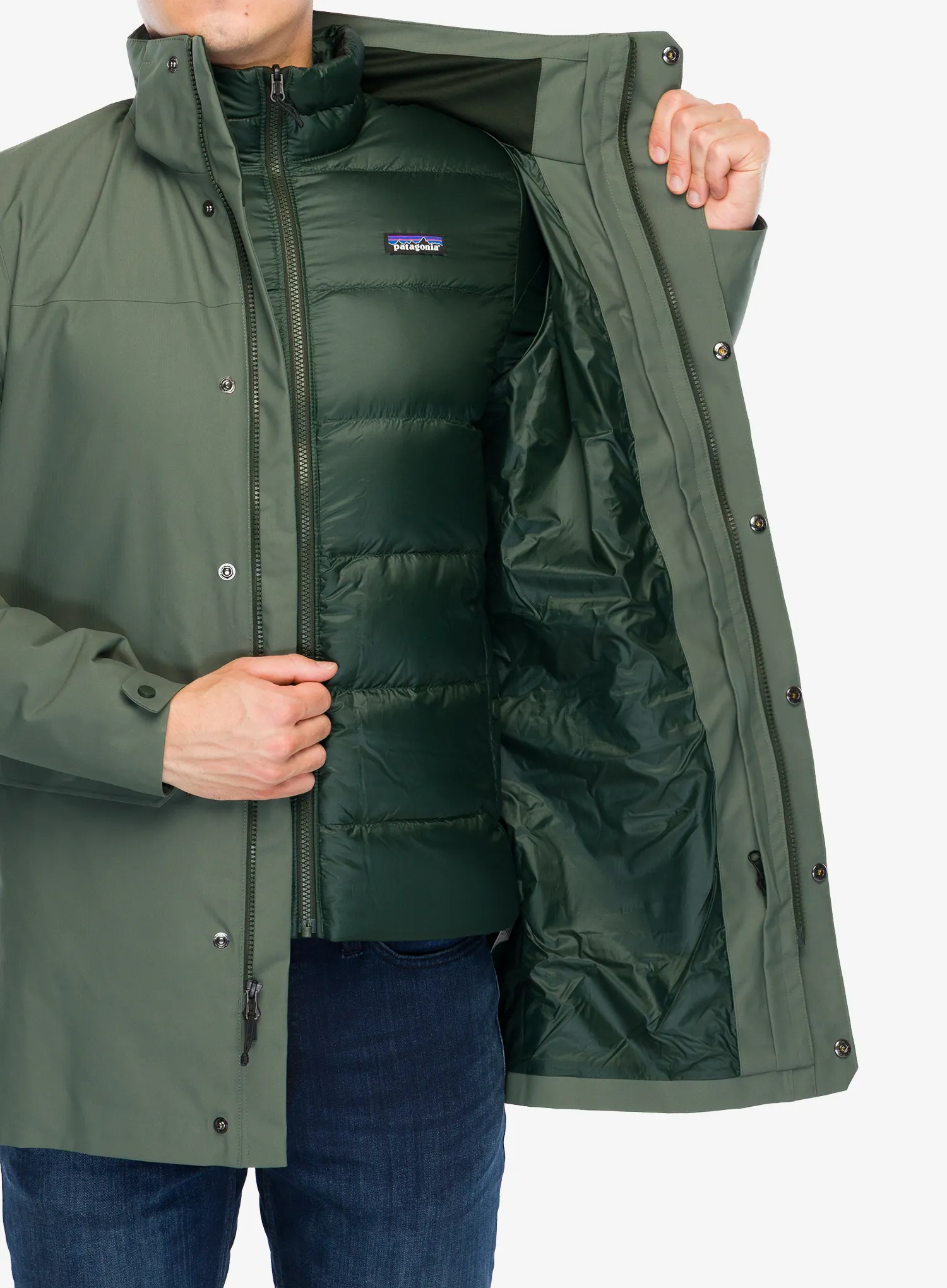 Куртка Patagonia Tres 3-in-1 Parka - old growth green