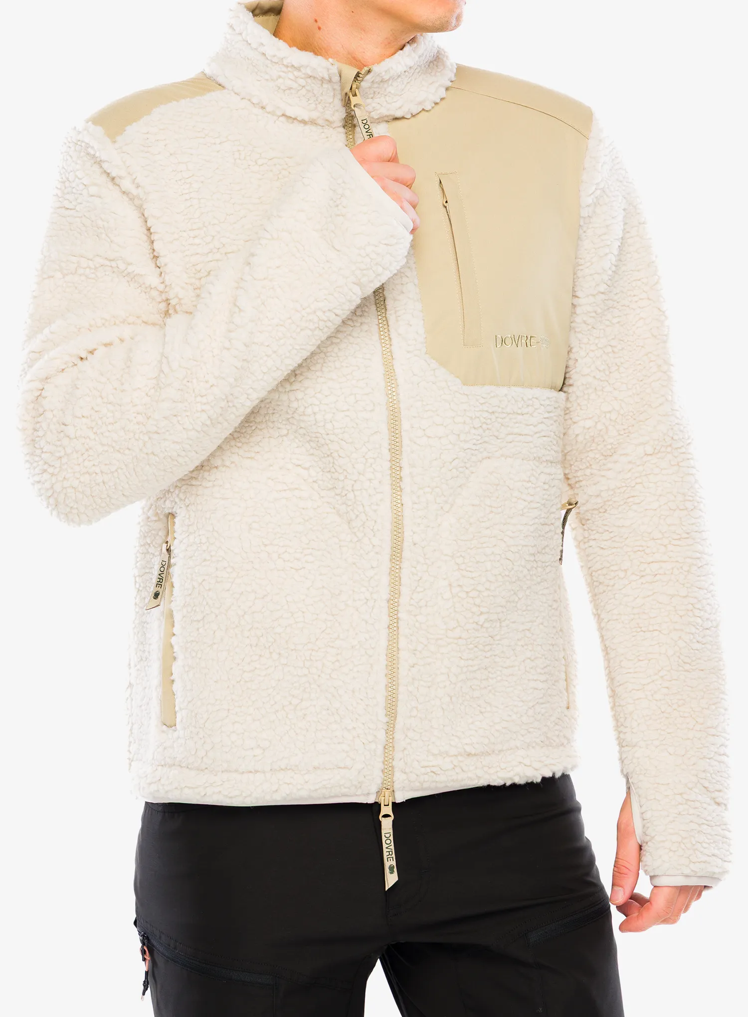 Куртка флісова Dovre Teddy Fleece Merino Wool - beige