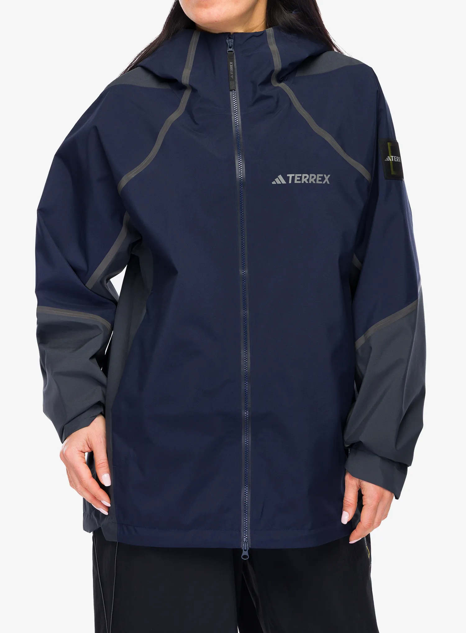 Куртка дощовик adidas TERREX NG CP HD Jkt - legend ink/carbon