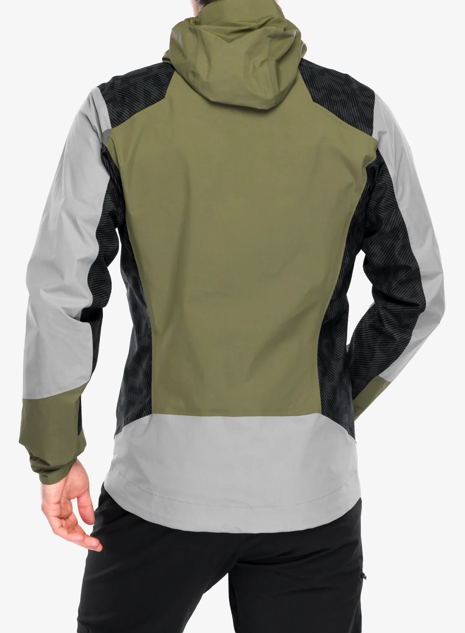 Куртка дощовик adidas TERREX Xperior Hybrid Primeknit Rain Jkt - ch solid grey/olive stra/carb