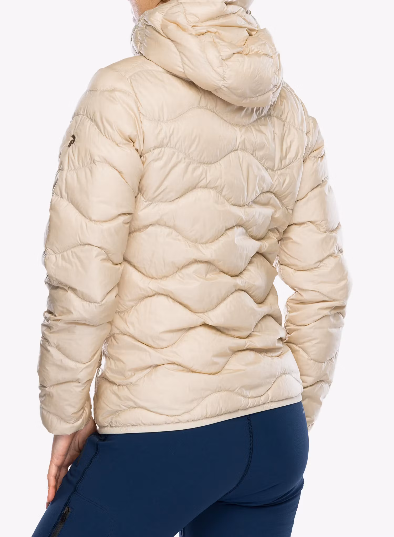 Пуховик жіночий Peak Performance Helium Down Hood Jacket - sand fog