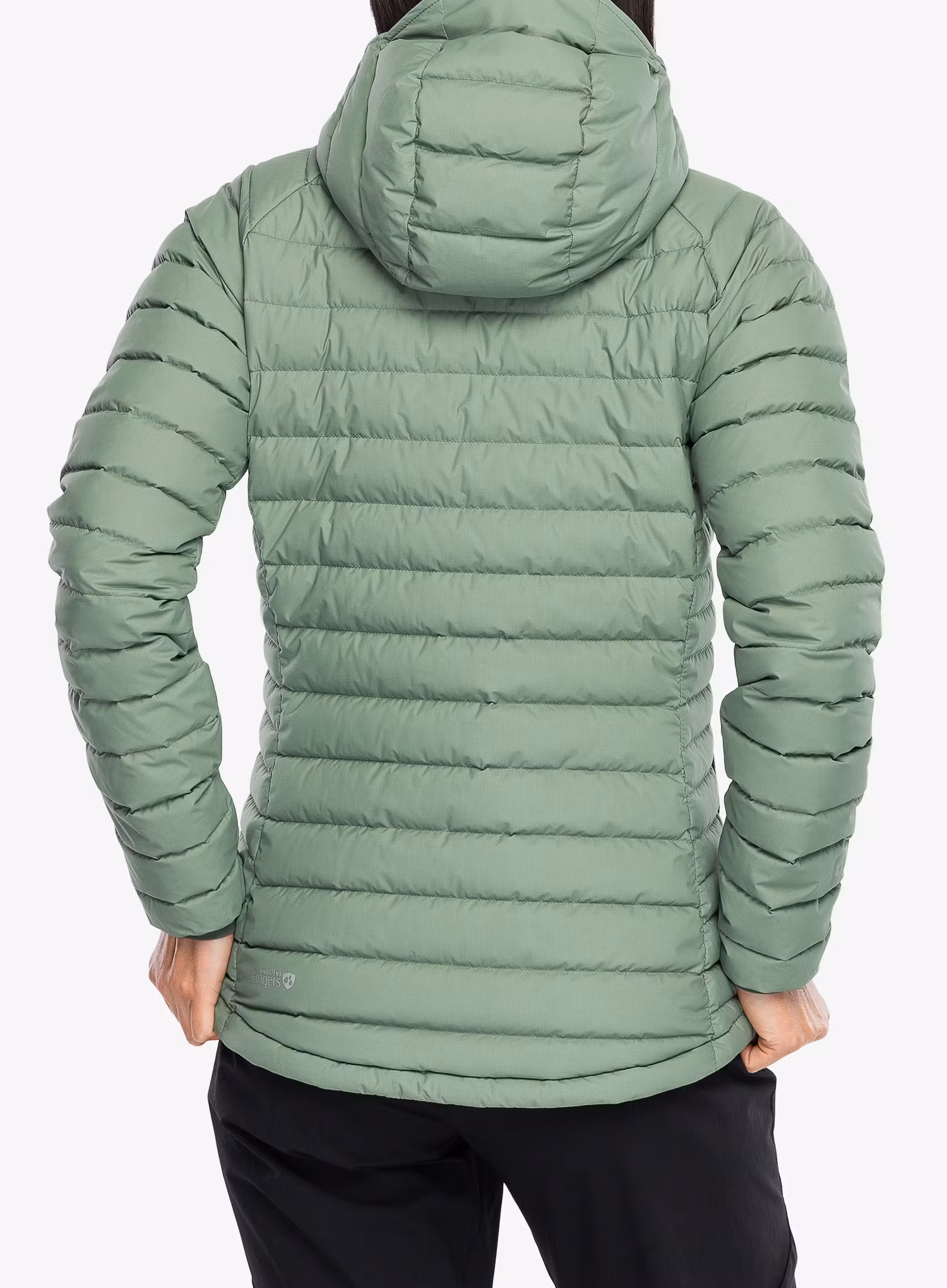 Пуховик жіночий Rab Microlight Windstopper Hoody - dark fig green