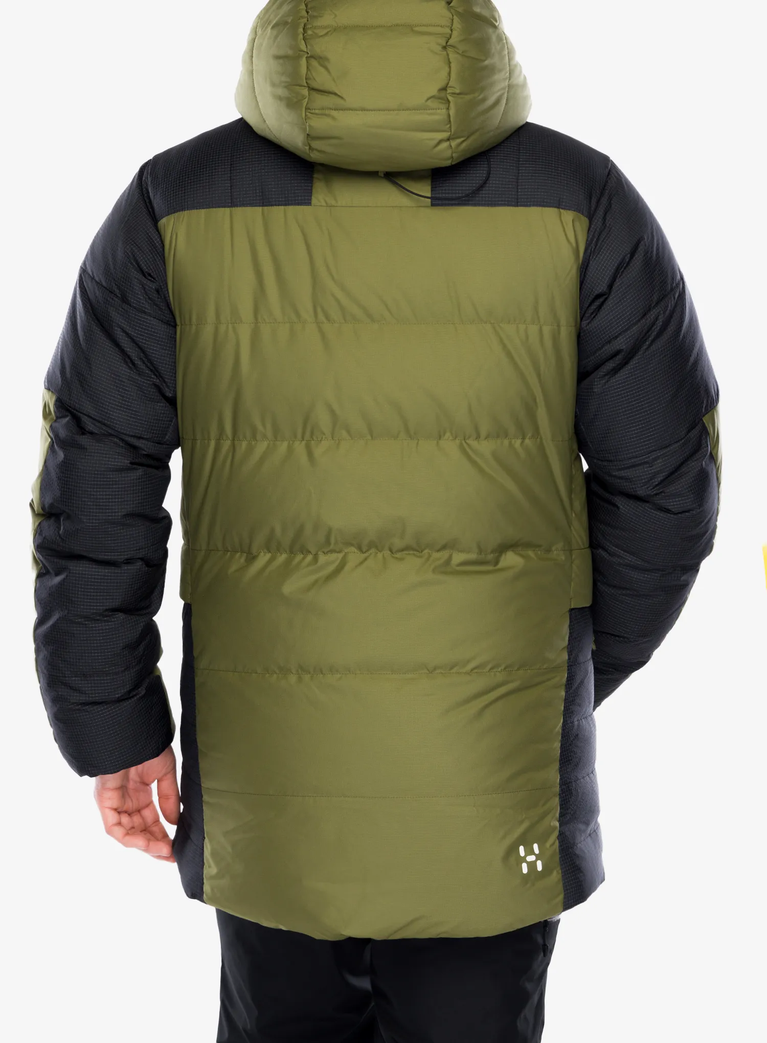 Пуховик Haglofs Riksgransen Down 850 Hood - olive green/true black