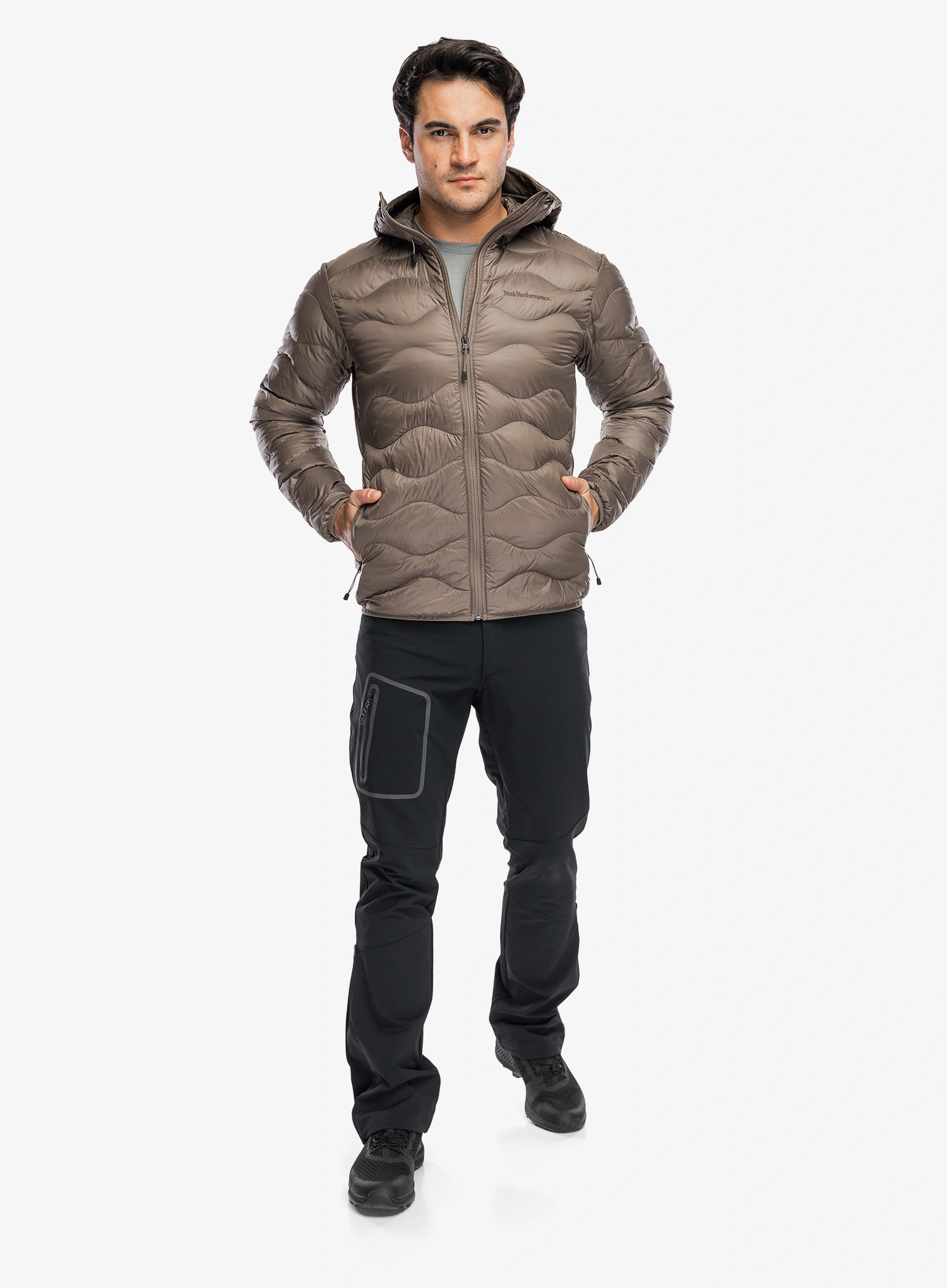 Пуховик Peak Performance Helium Down Hood Jacket - terrain tan