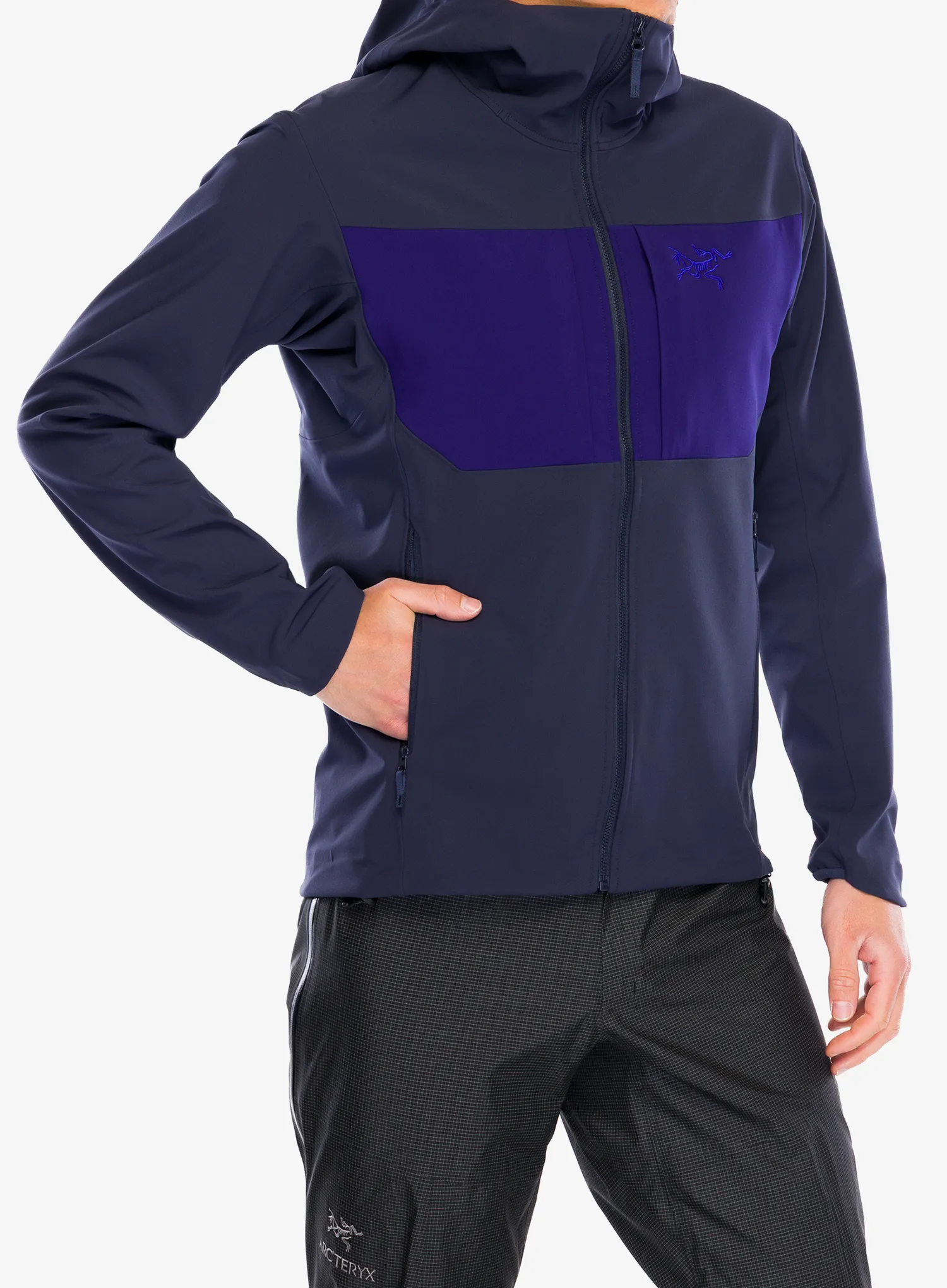 Куртка softshell Arcteryx Gamma MX Hoody - black sapphire/soul | 8a.ua