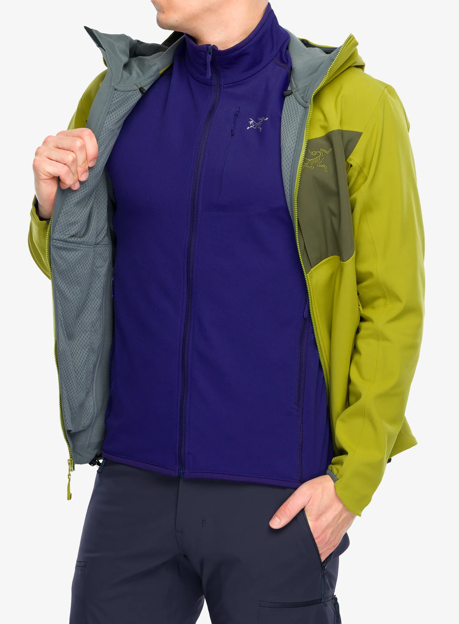 Куртка softshell Arcteryx Gamma MX Hoody - olive moss/tatsu | 8a.ua